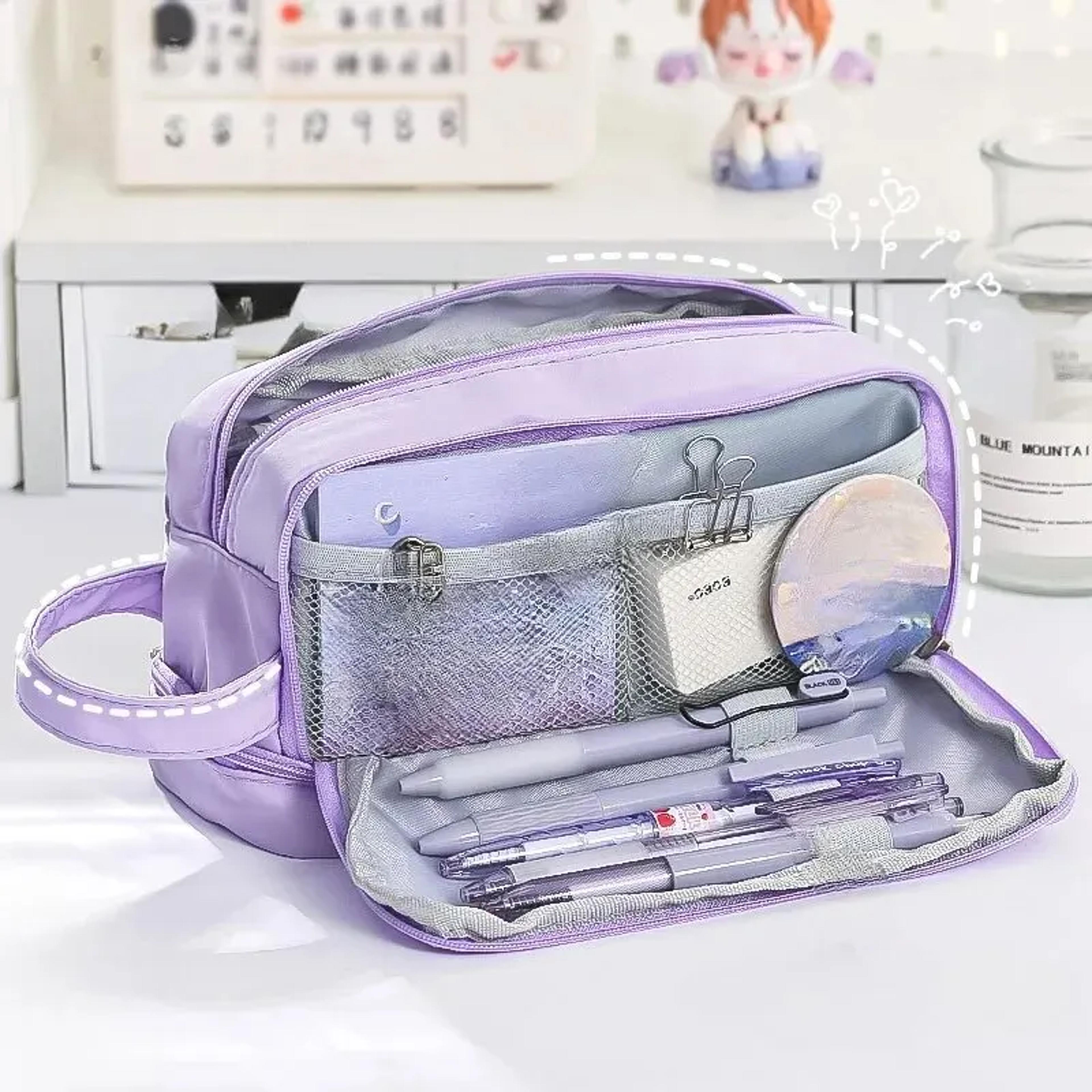 Cute Large Capacity Pencil Case For School Students Multi Functional Pen Storage Bag 1