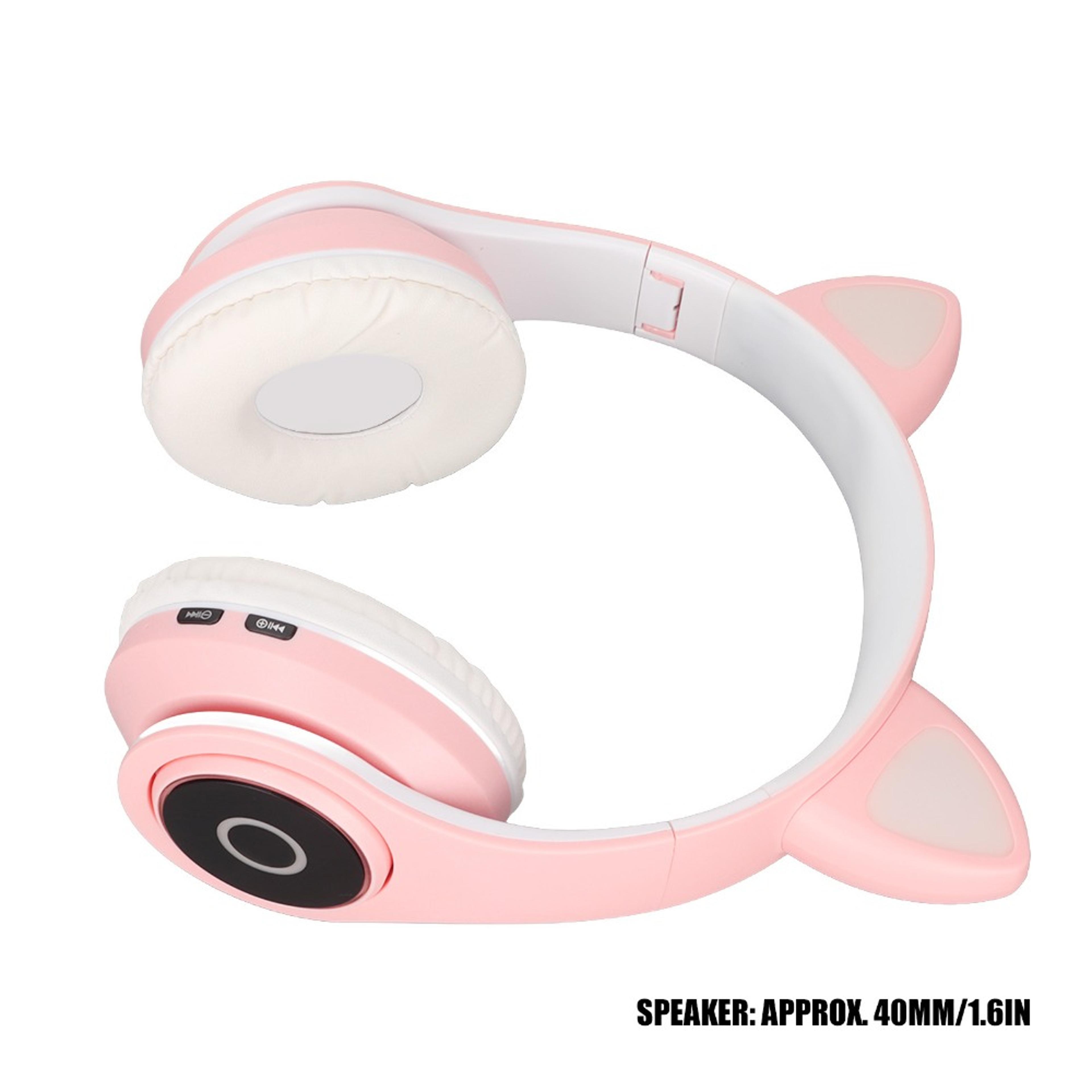 Cute Cat Ear Bluetooth Headphones Wireless Headset With Adjustable LED 0