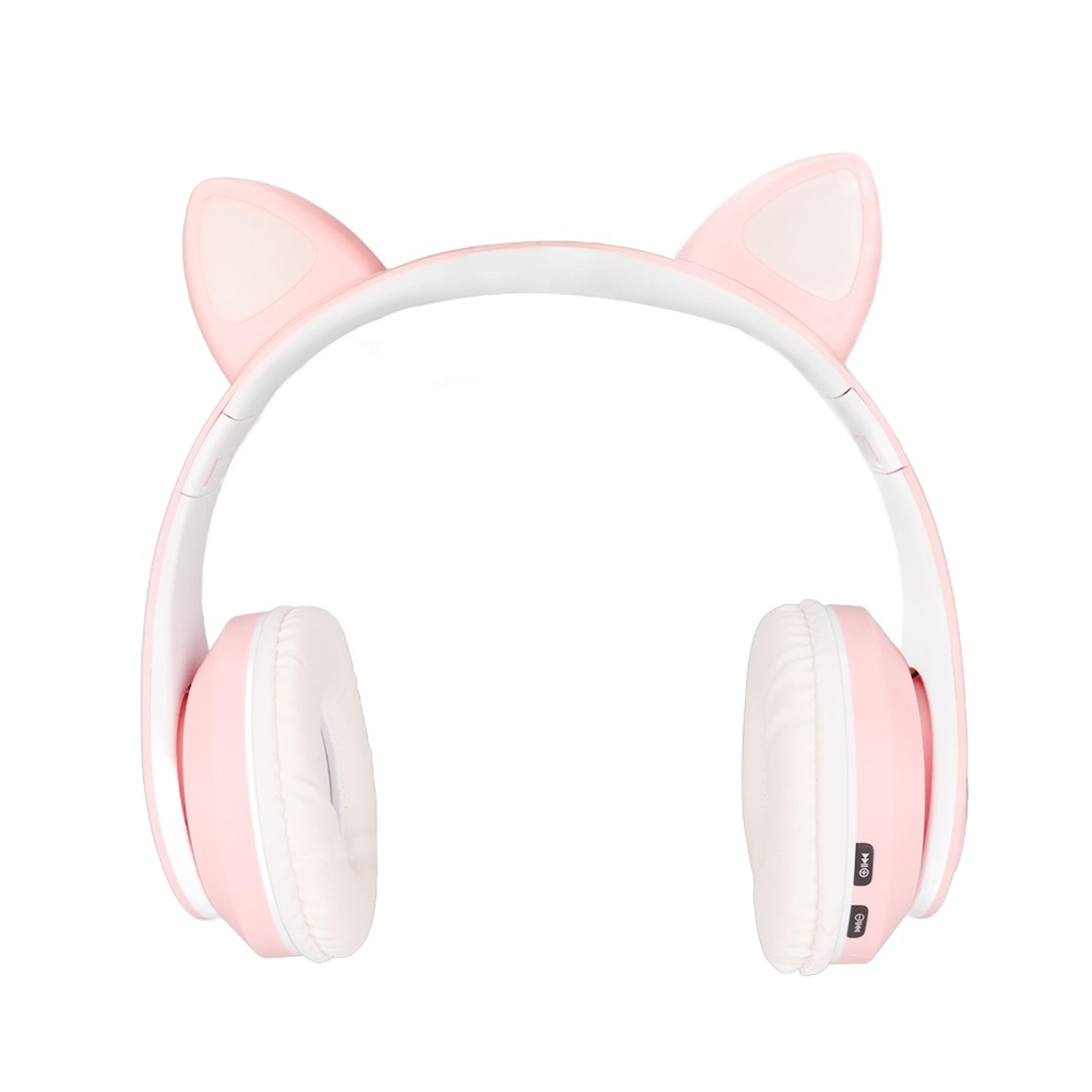 Cute Cat Ear Bluetooth Headphones Wireless Headset With Adjustable LED 3