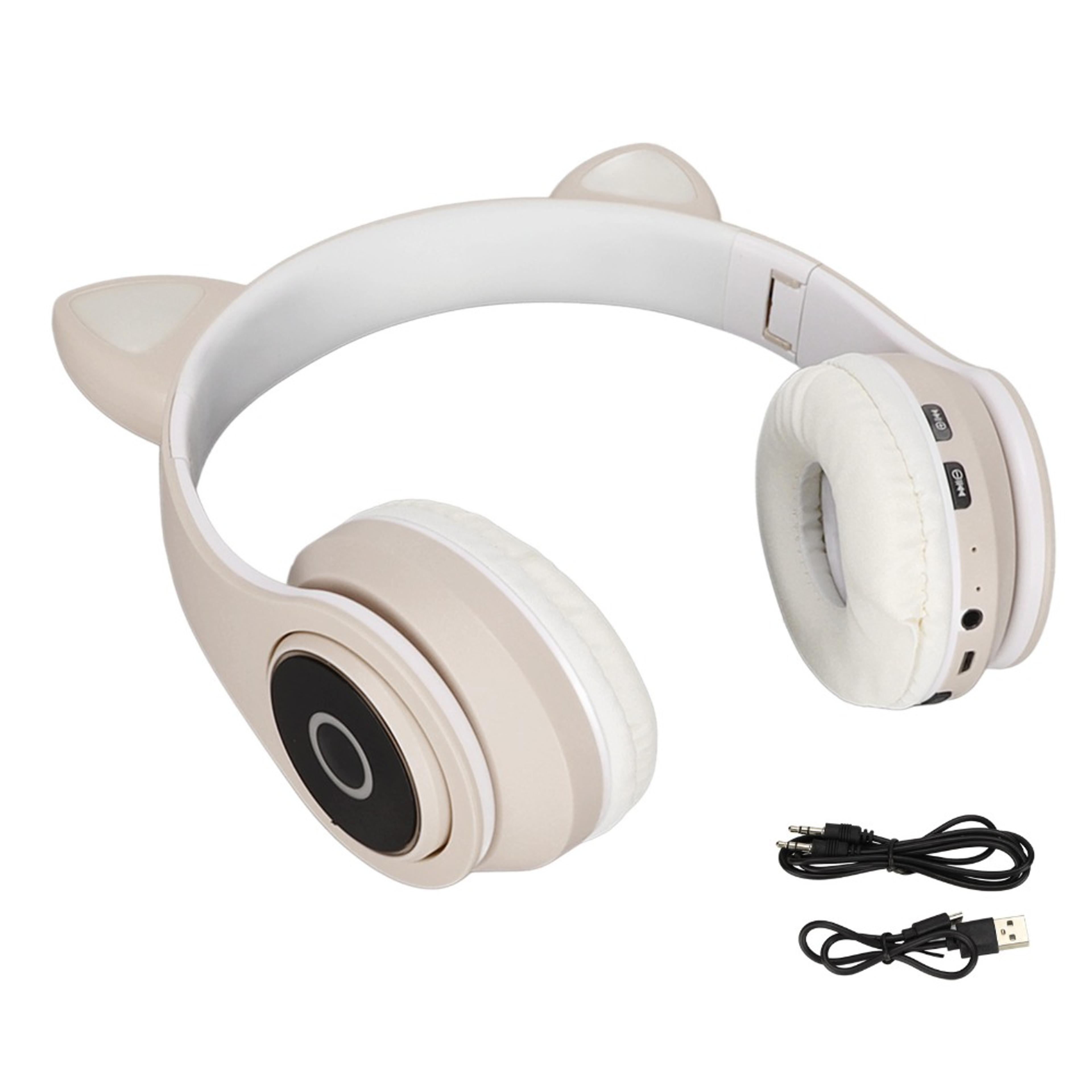 Cute Cat Ear Bluetooth Headphones Wireless Headset With Adjustable LED 8