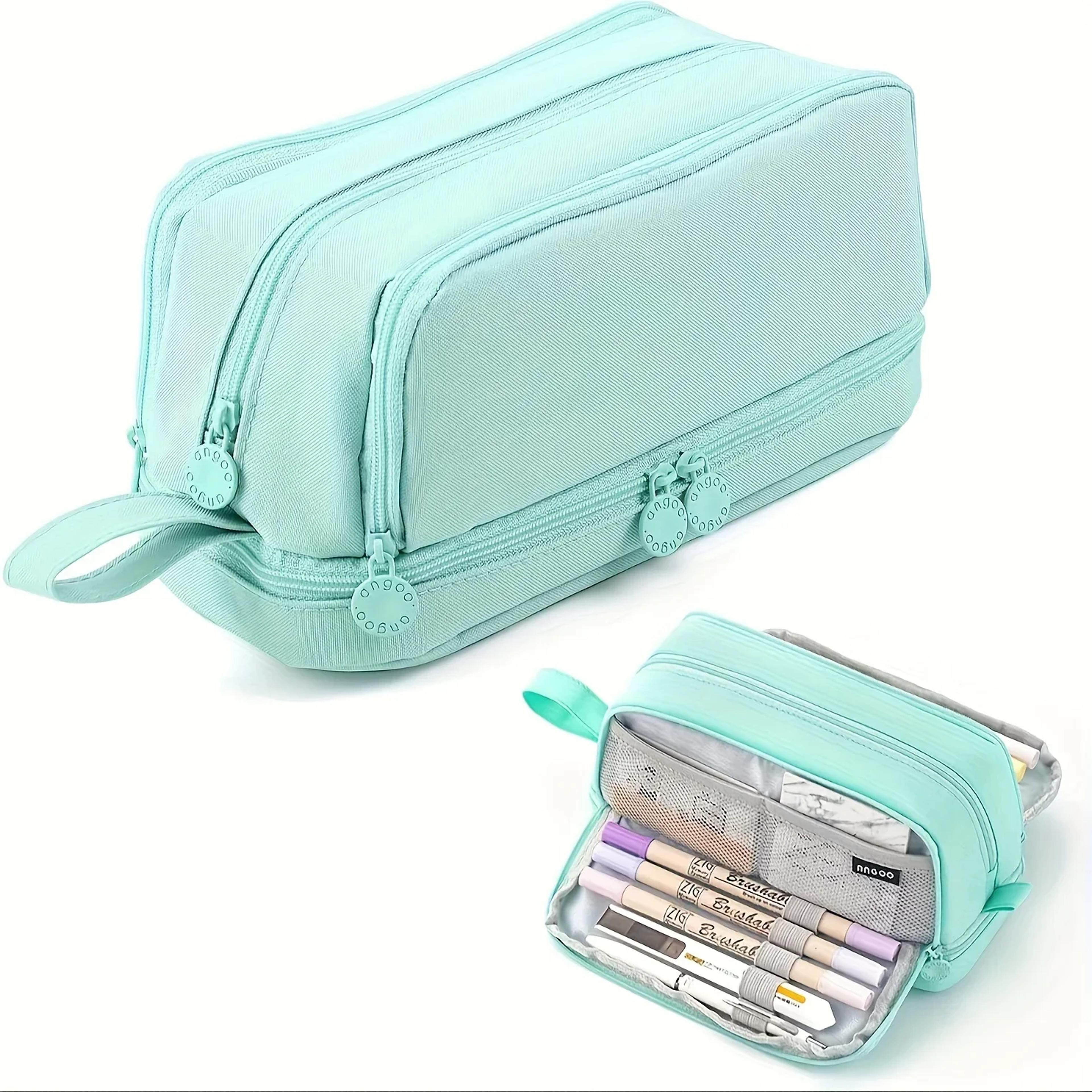 Large Capacity Oxford Cloth Pencil Case Portable School And Office Organizer 6