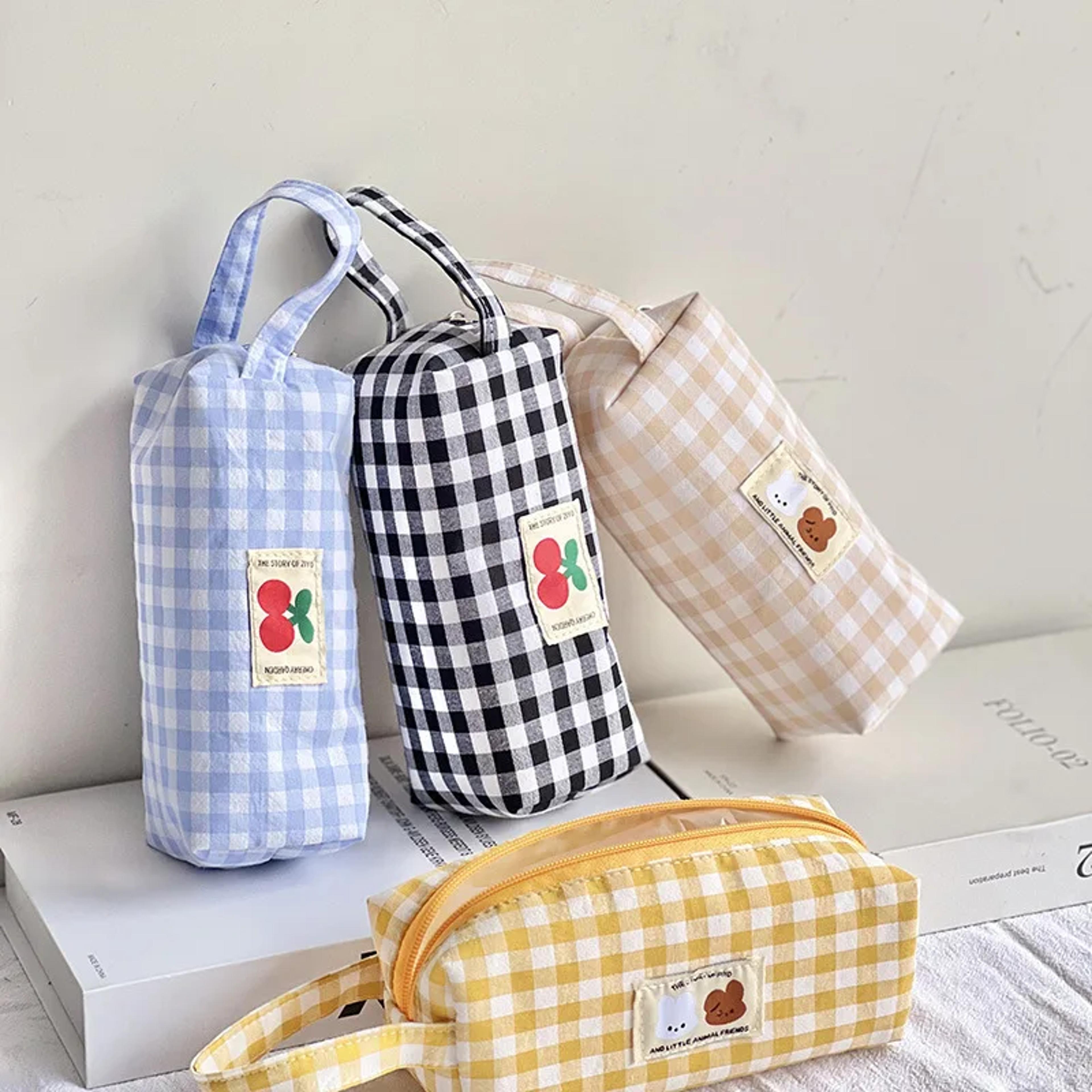 embroidered pencil case large capacity cute stationery organizer for school and office