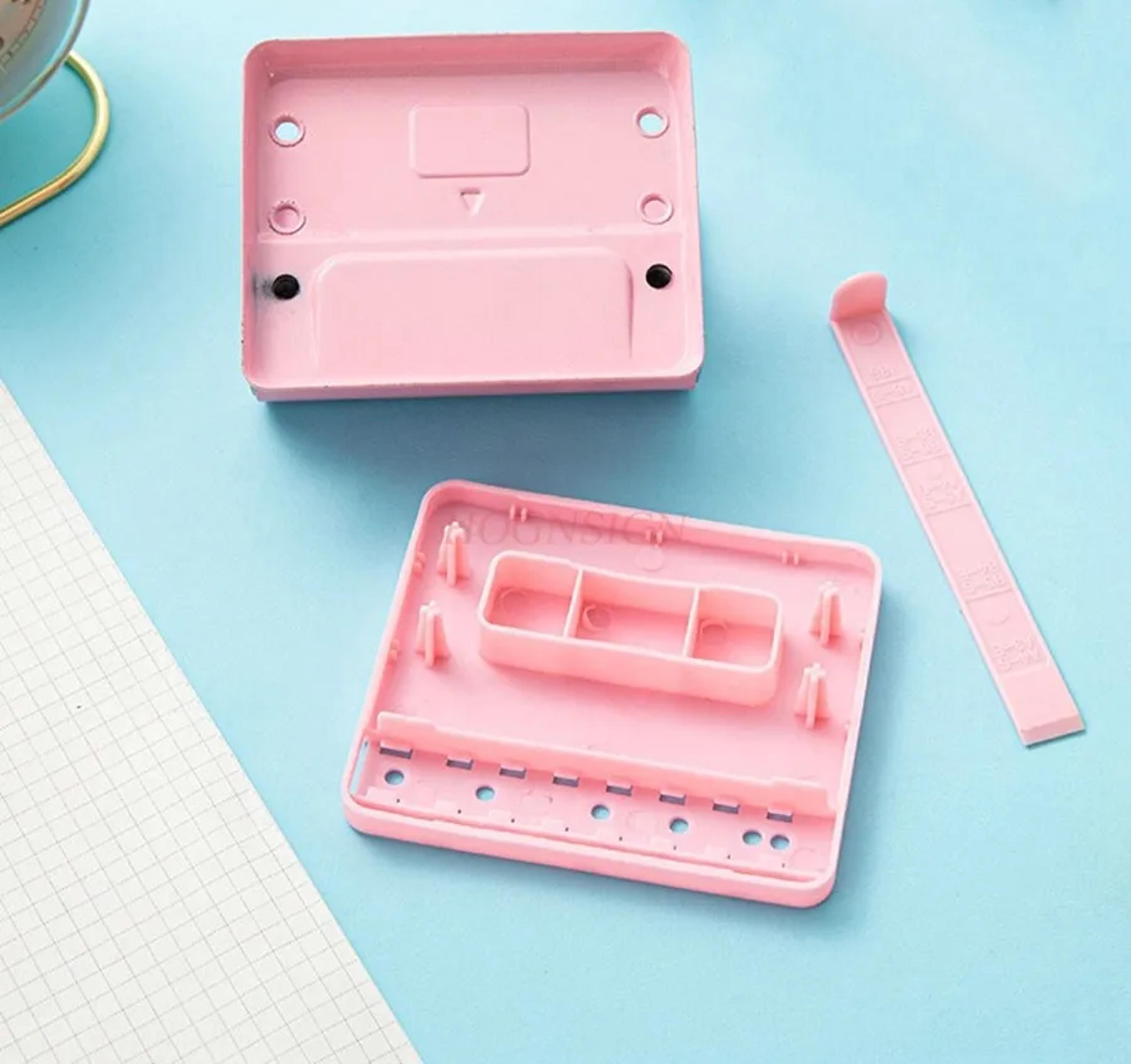 Macaron Color Double Hole Paper Punch For Thick Loose Leaf Notebook Crafting 3