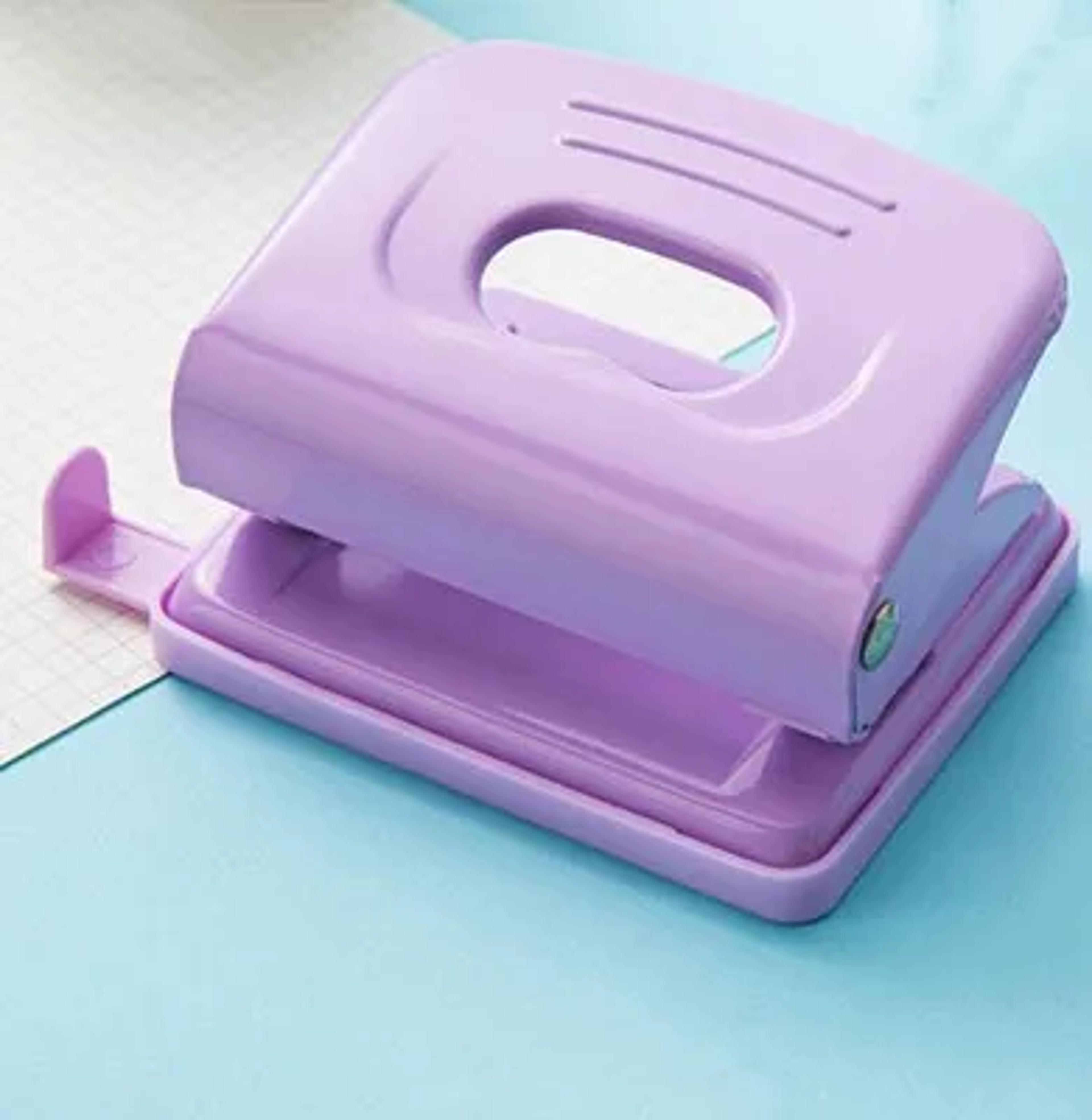 Macaron Color Double Hole Paper Punch For Thick Loose Leaf Notebook Crafting 6