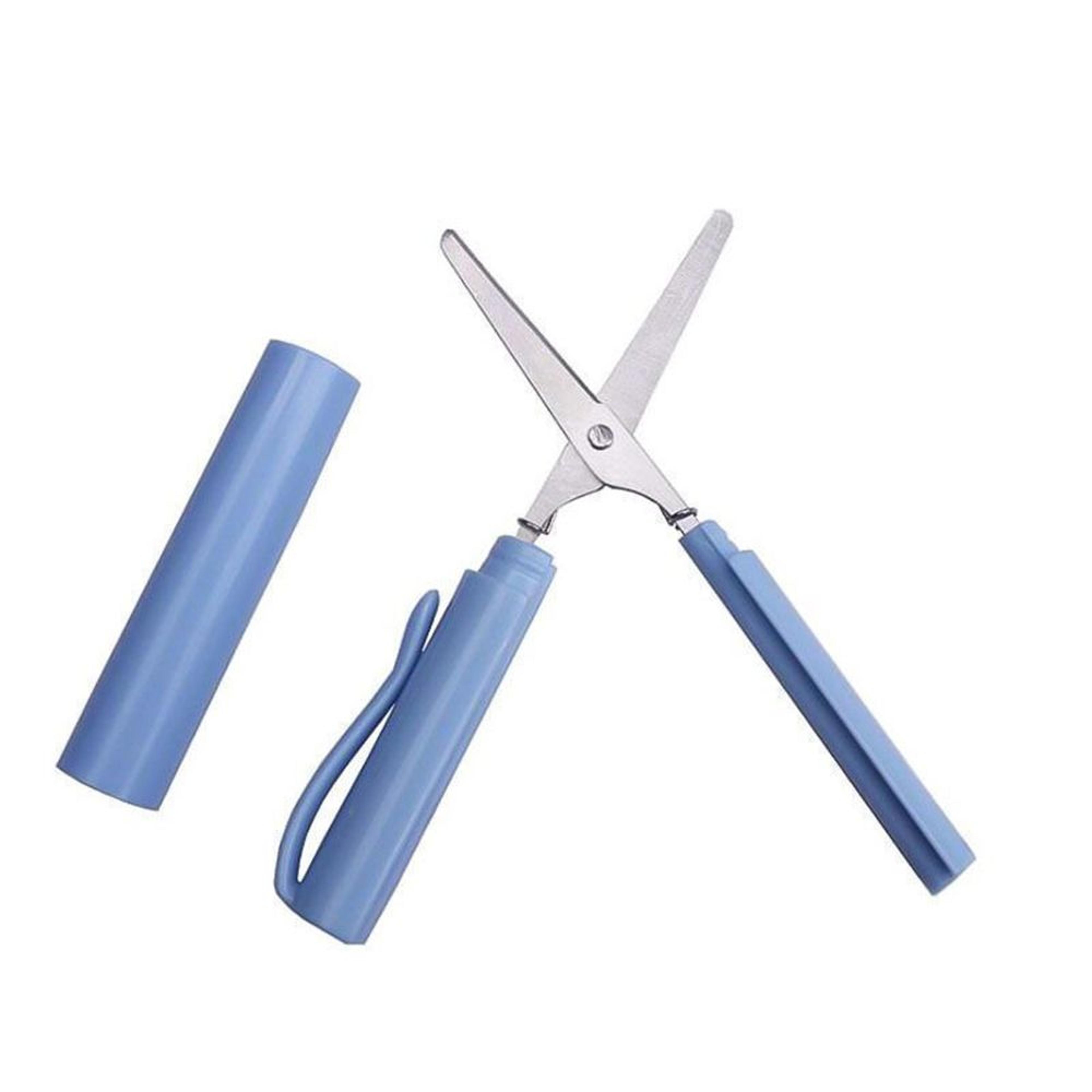 Portable Pen Shape Folding Scissors Mini Paper Cutting Tool For DIY Crafts School Office Use 7