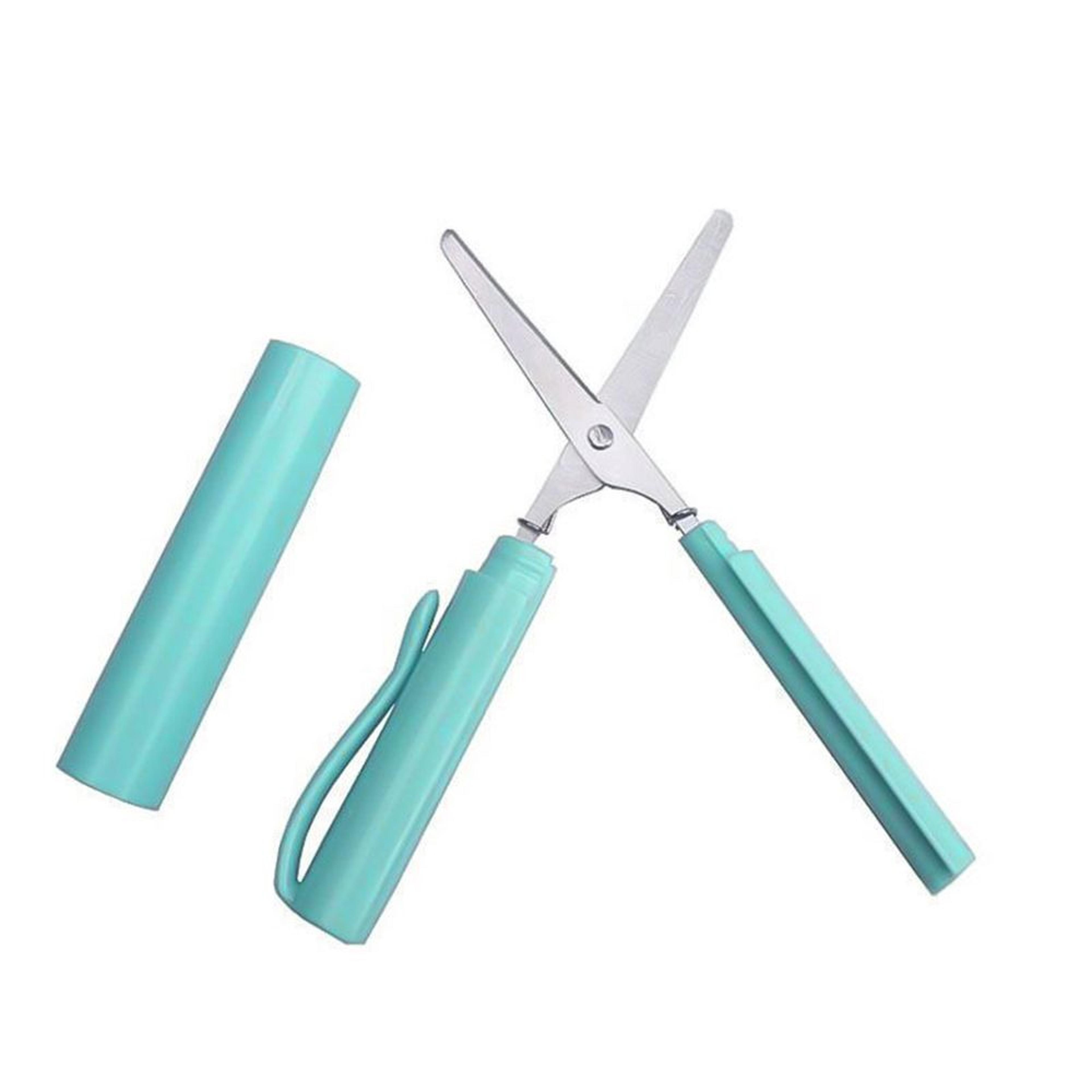 Portable Pen Shape Folding Scissors Mini Paper Cutting Tool For DIY Crafts School Office Use 8