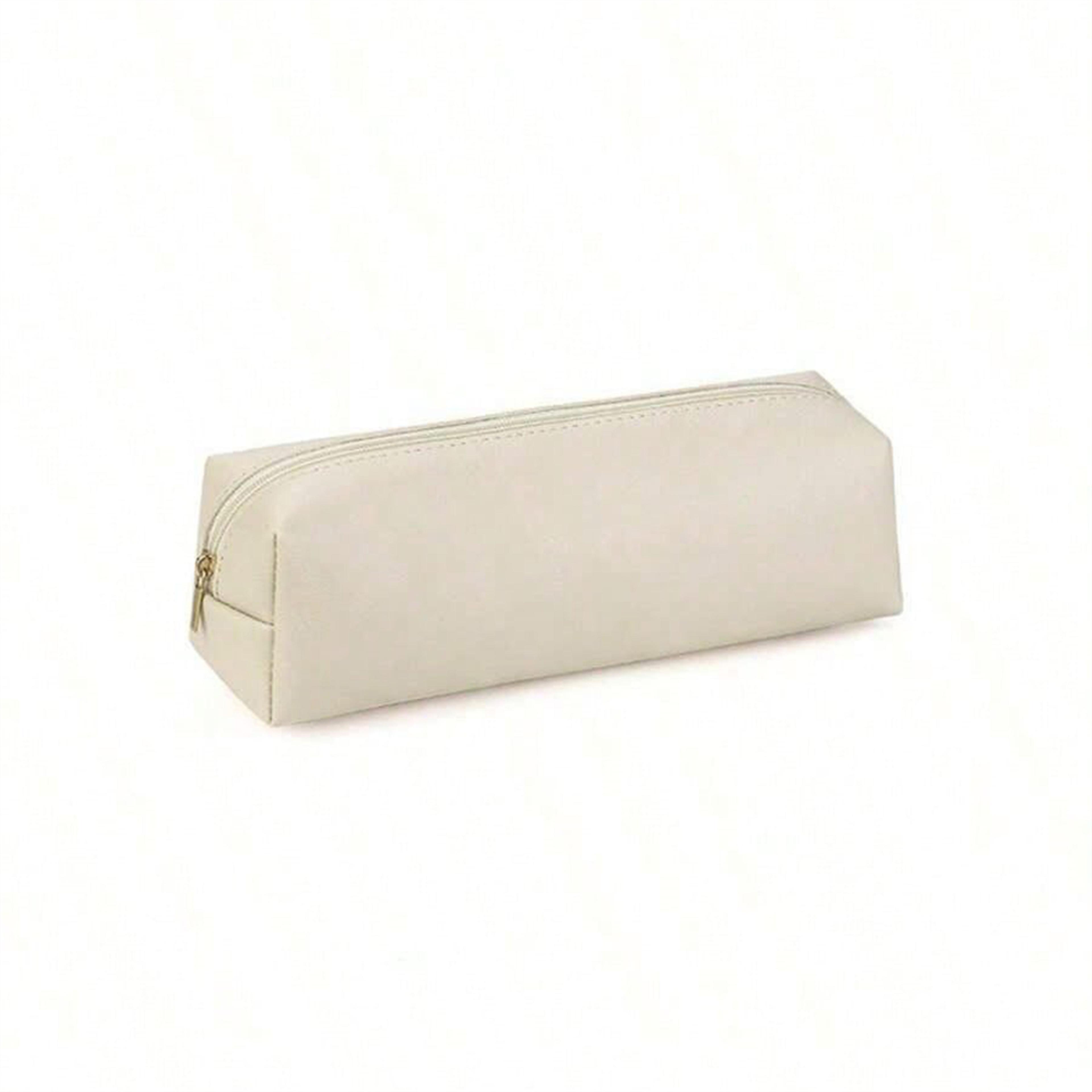 Large Capacity PU Leather Pencil Case Organizer With Zipper For Students And Office Supplies 6