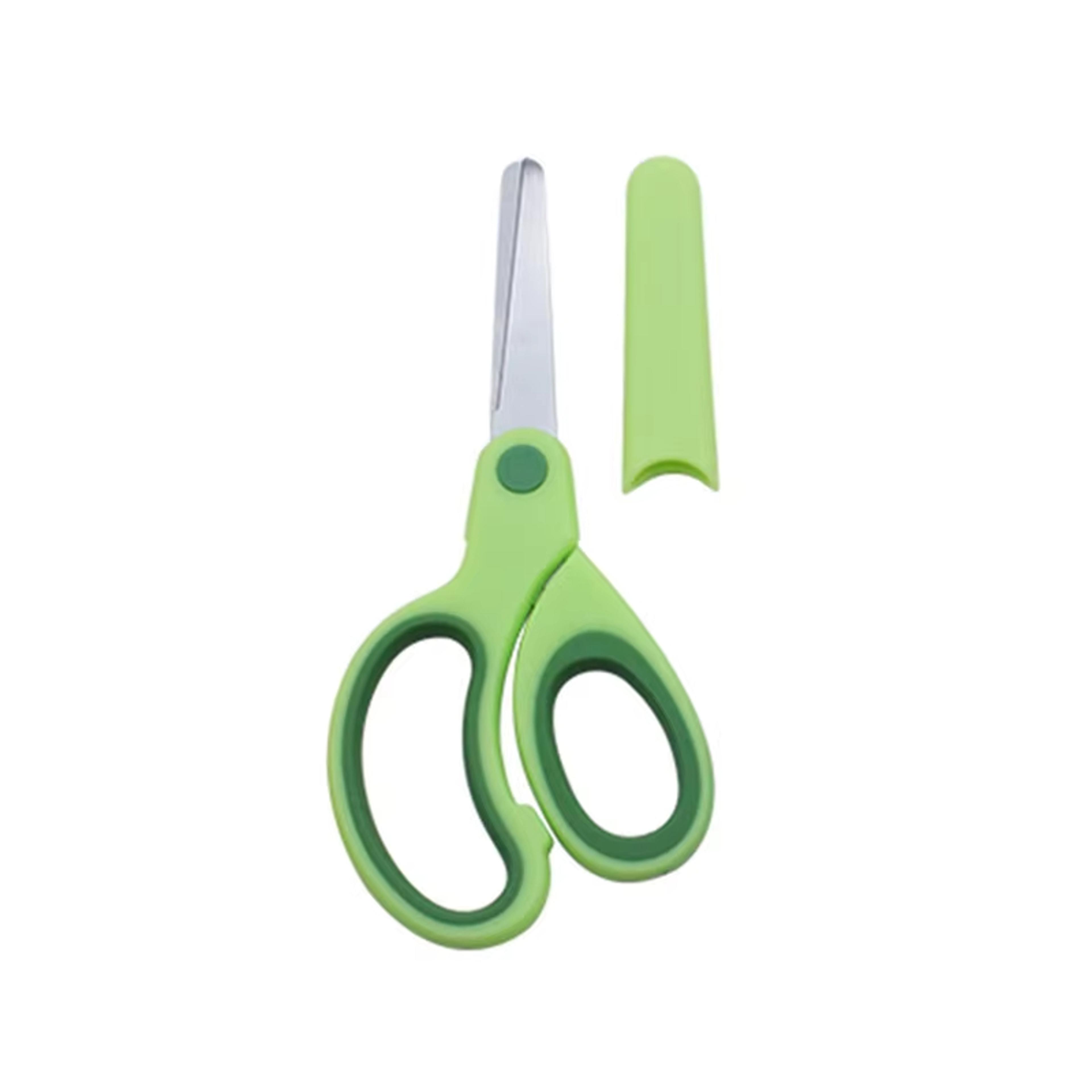 Left Handed Safety Scissors For Kids With Protective Sleeve DIY School Cutting Tool 2