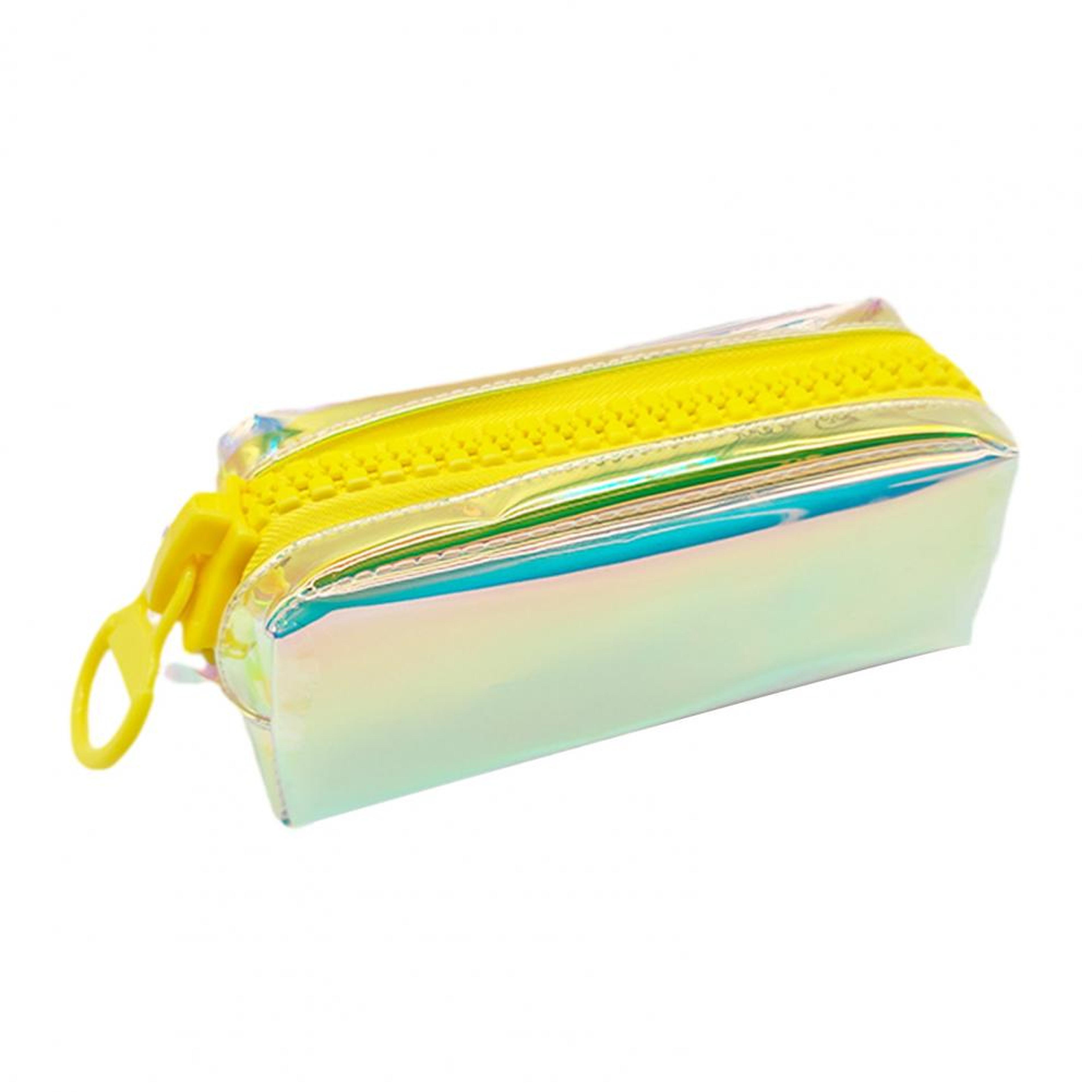 Iridescent Holographic Pencil Case With Wide Opening And Large Capacity 7
