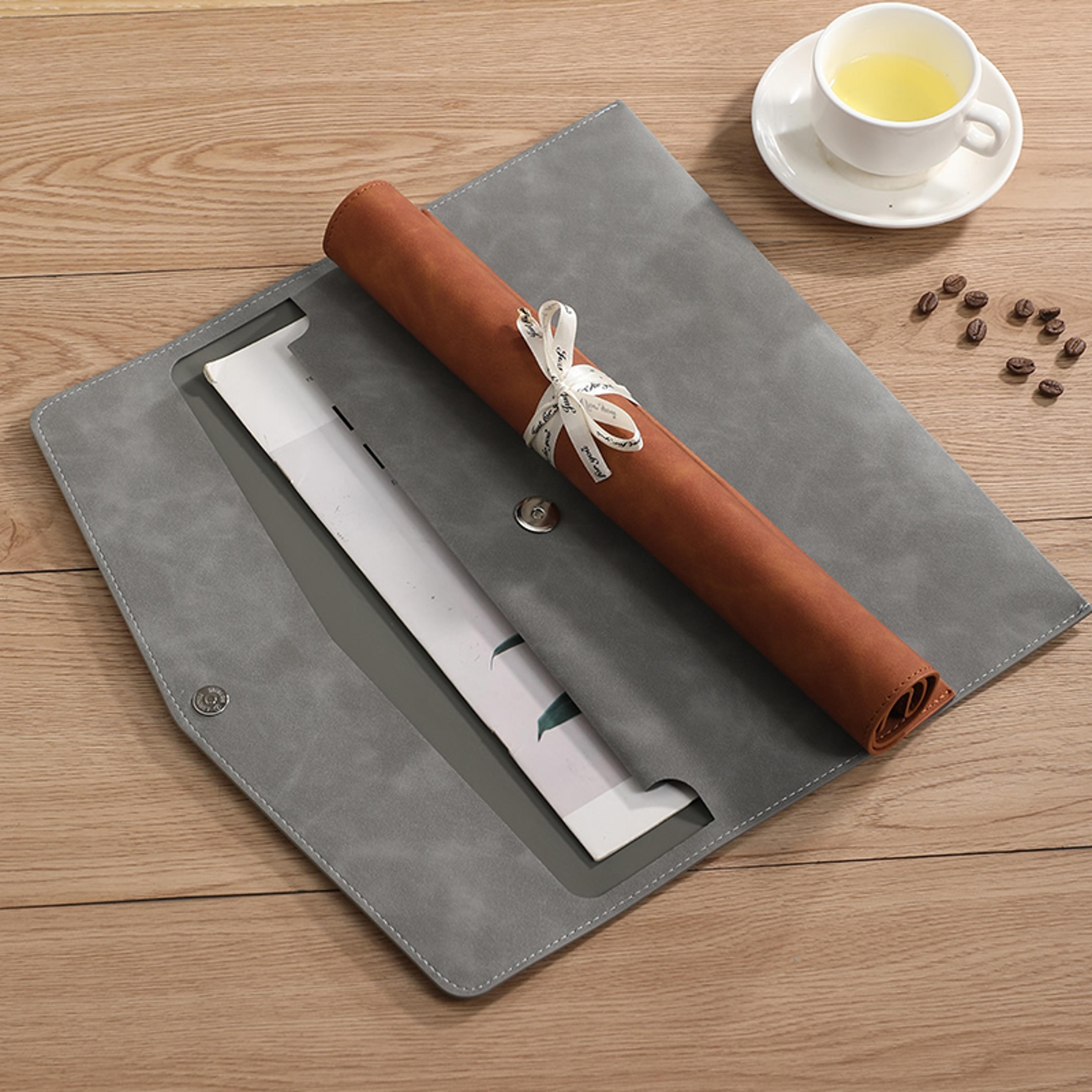 Premium PU Leather Document Bag Stylish File Folder Organizer For Office Travel And Daily Storage 3