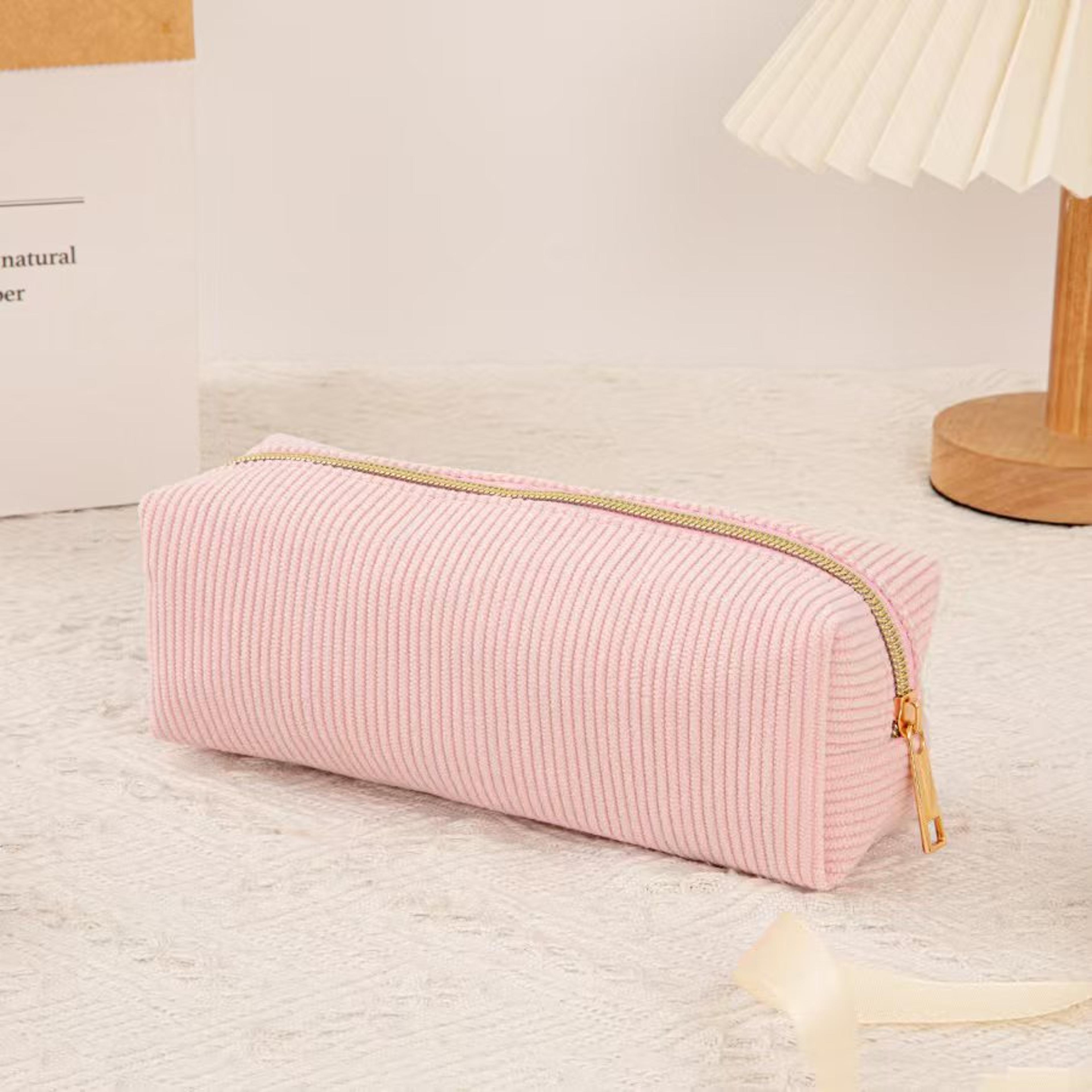 Aesthetic Corduroy Pencil Case Large Capacity Pouch  Aesthetic Stationery Organizer 5