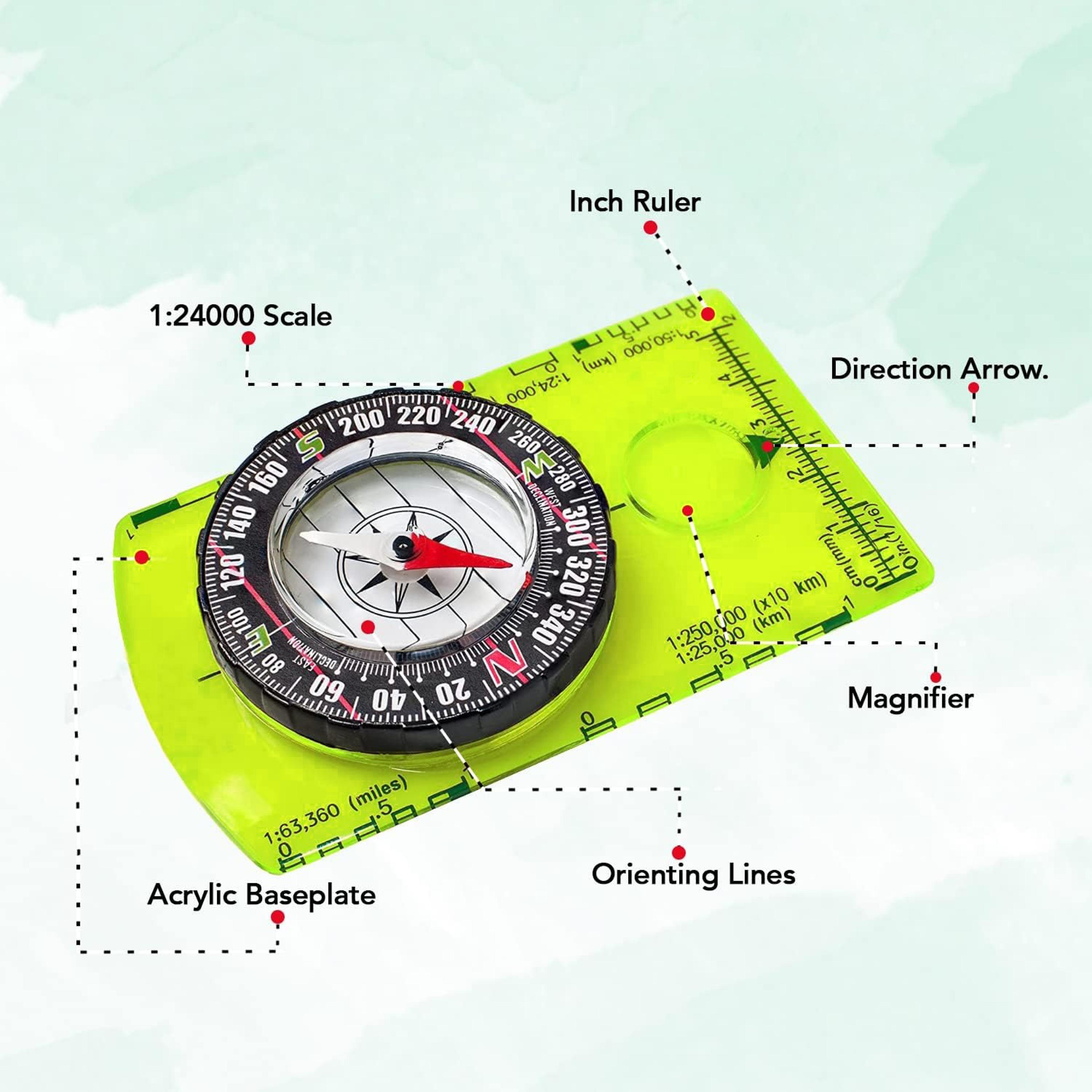 Precision Scout Compass  Backpacking Compass For Map Reading 3