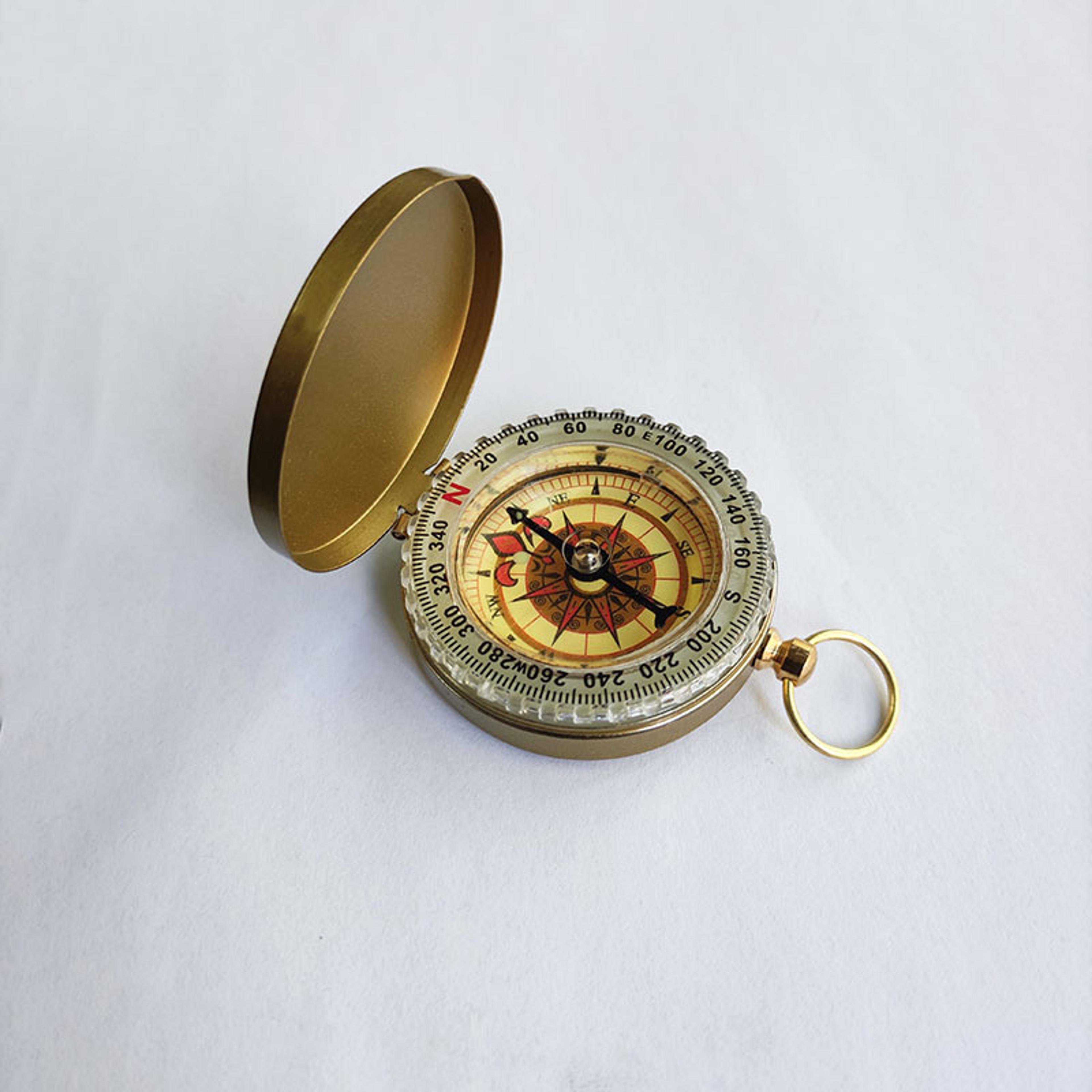 outdoor flip up compass pocket watch with night light multifunctional navigation tool