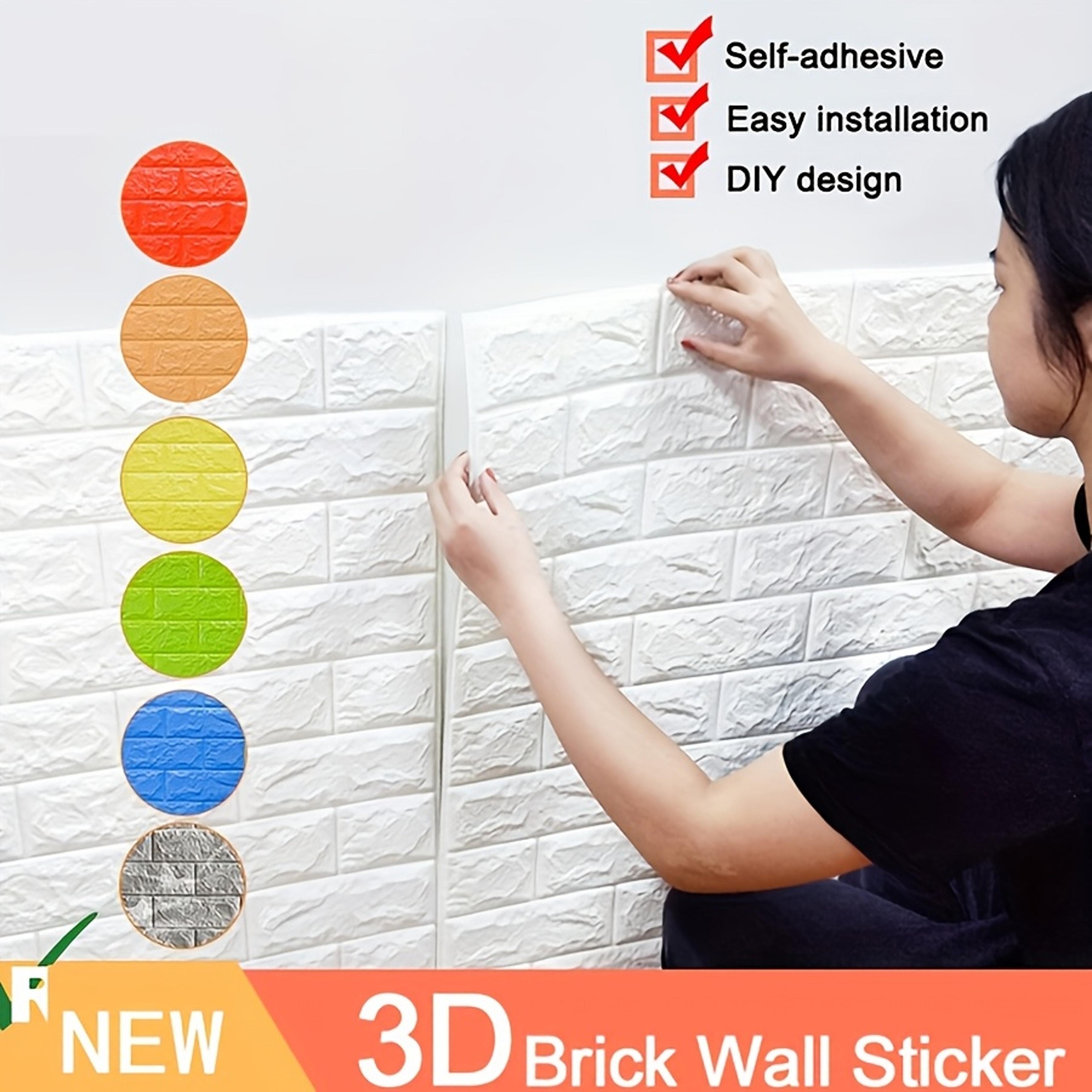 Waterproof Brick Pattern Self Adhesive Wall Stickers For Easy Home Makeover 3