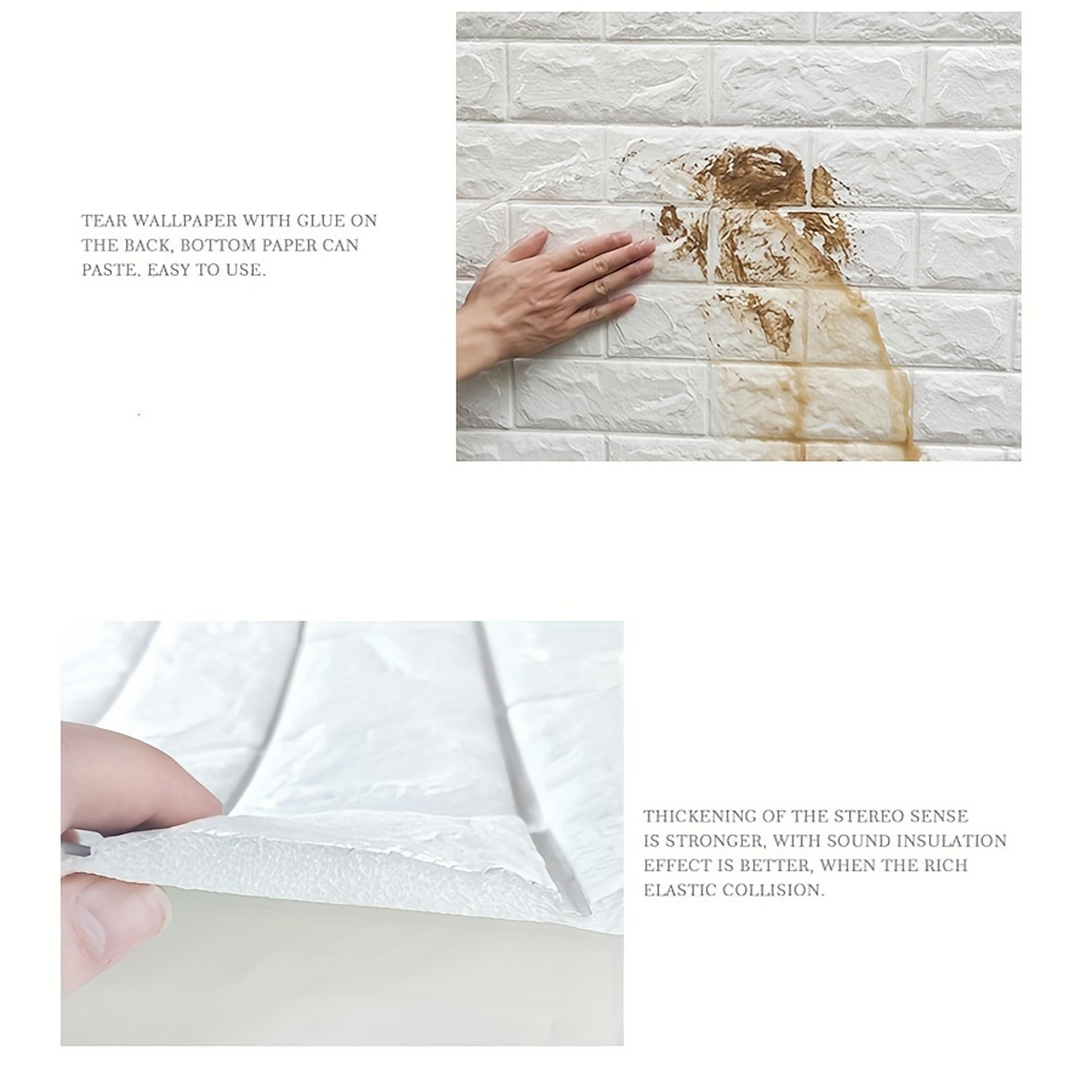 Waterproof Brick Pattern Self Adhesive Wall Stickers For Easy Home Makeover 4