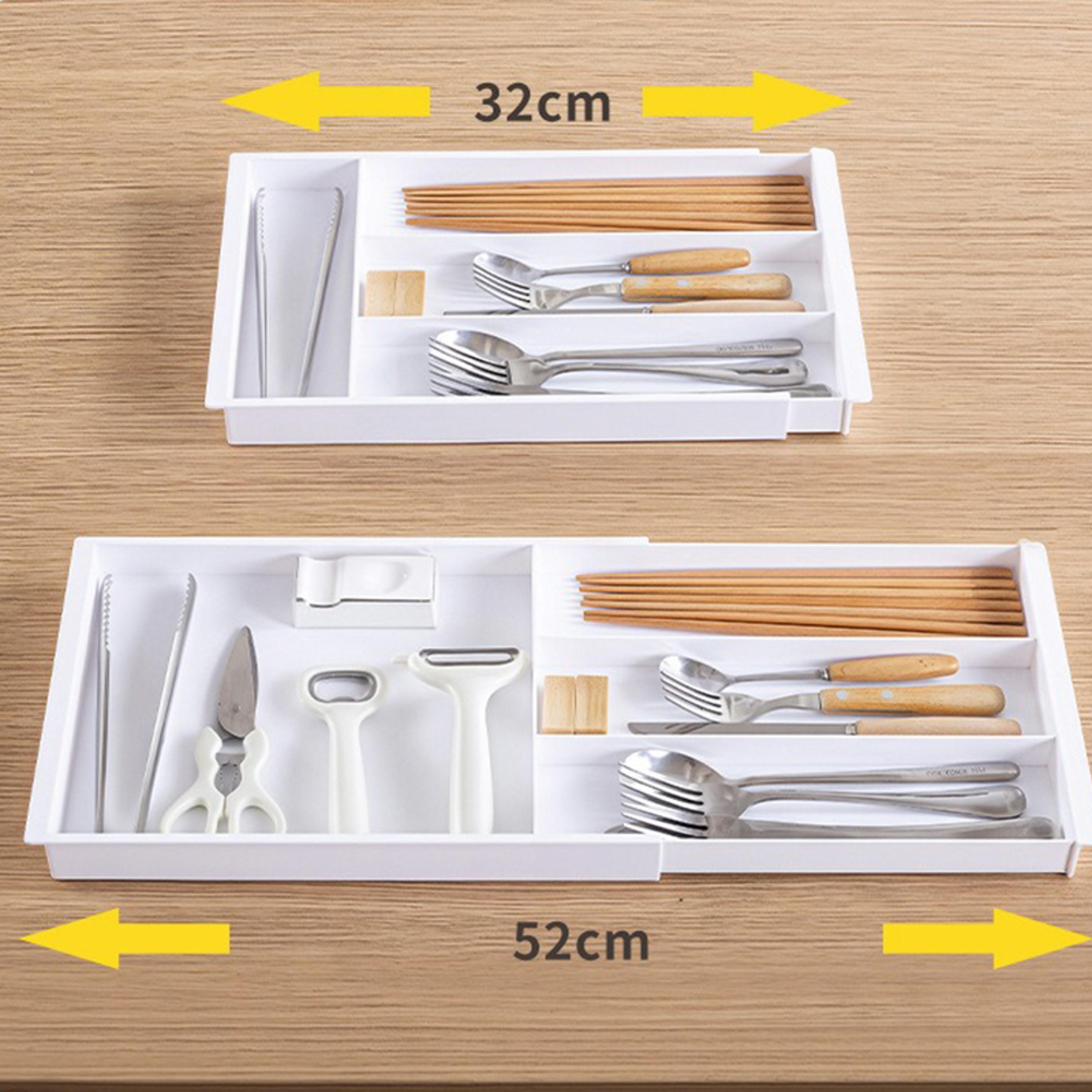 expandable silverware drawer organizer adjustable cutlery tray kitchen utensil storage holder