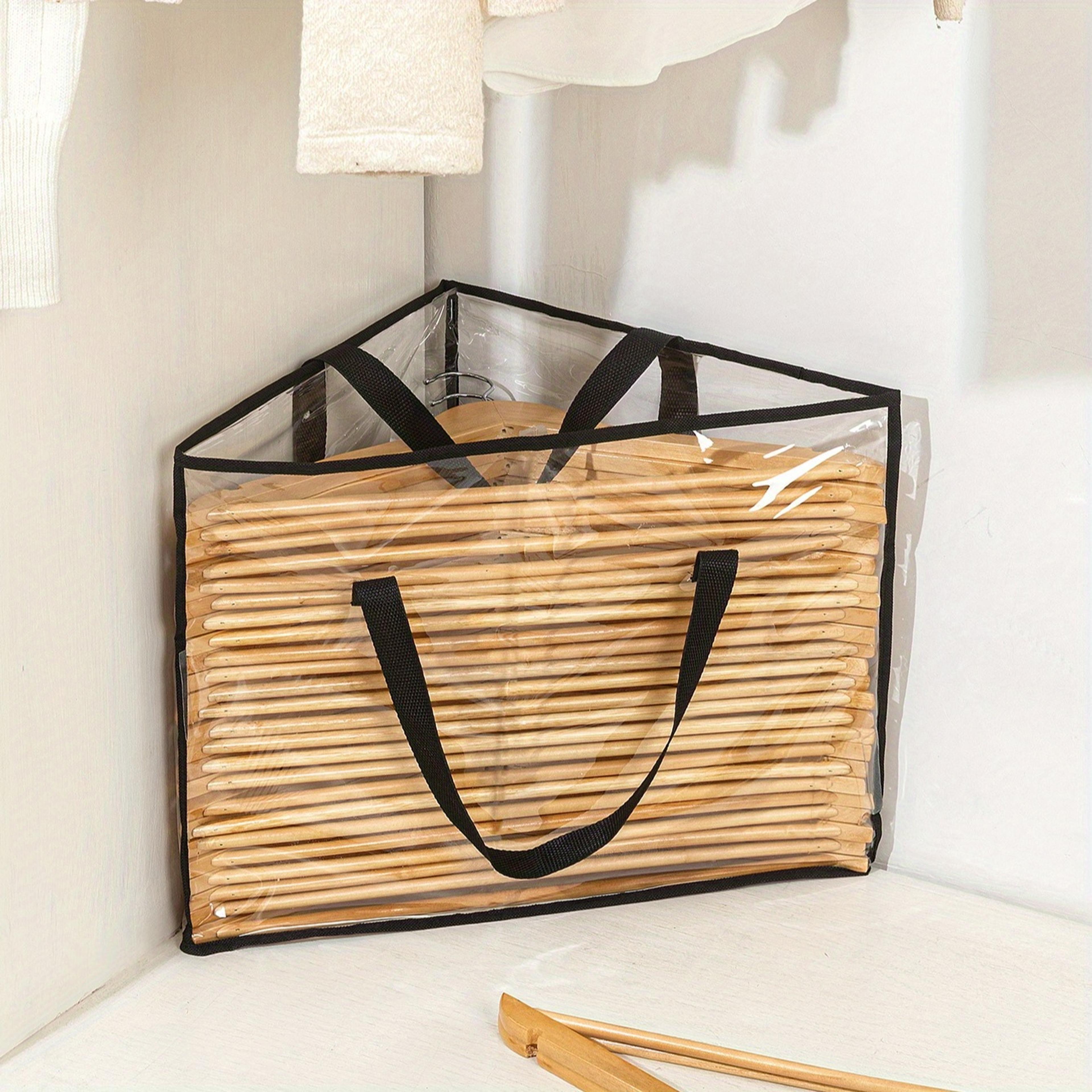 Triangle Hanging Closet Storage Bag Space Saving Organizer With Handles 4