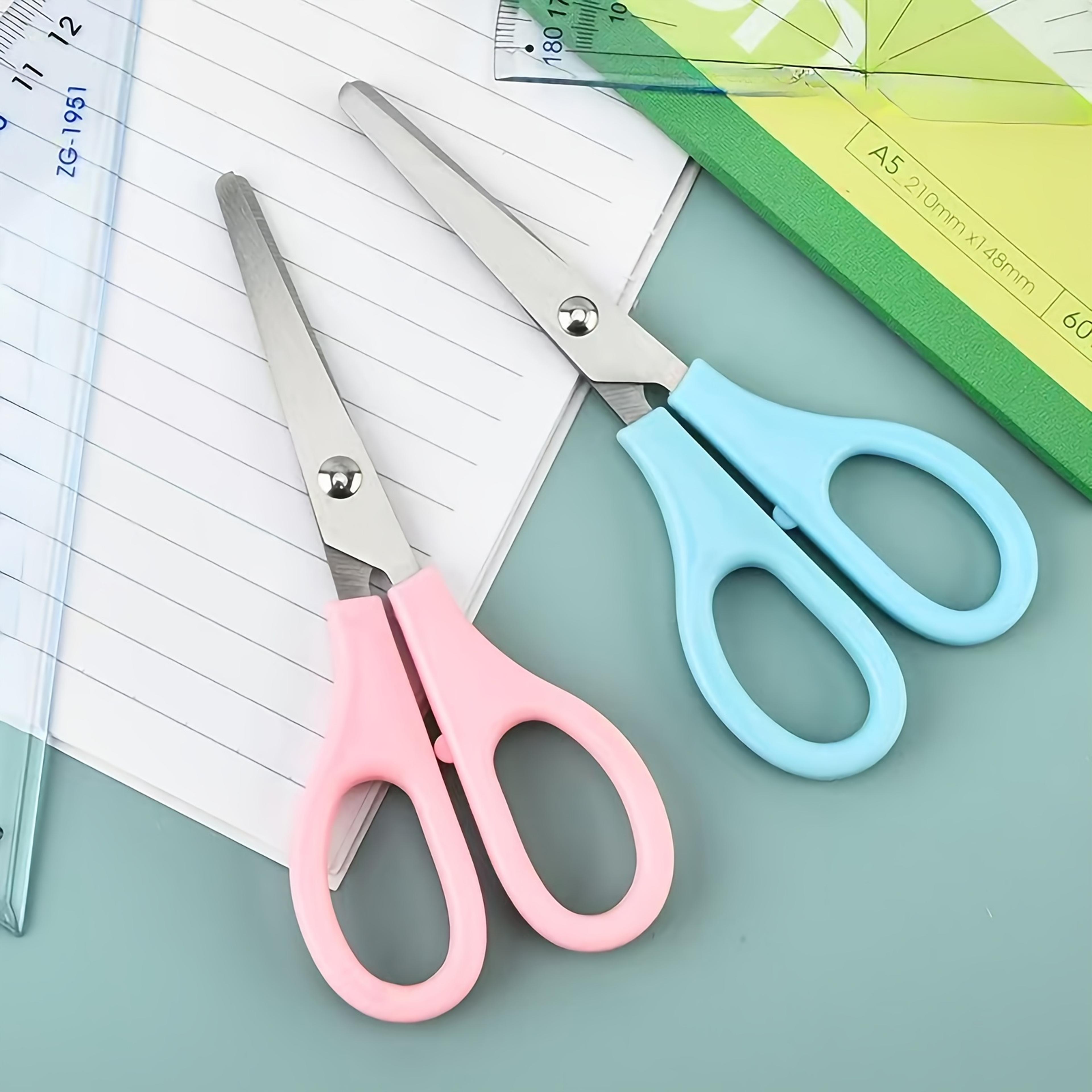Stainless Steel Round Tip Scissors Sharp Precision Cutting Tool For Home Office And Crafts 4