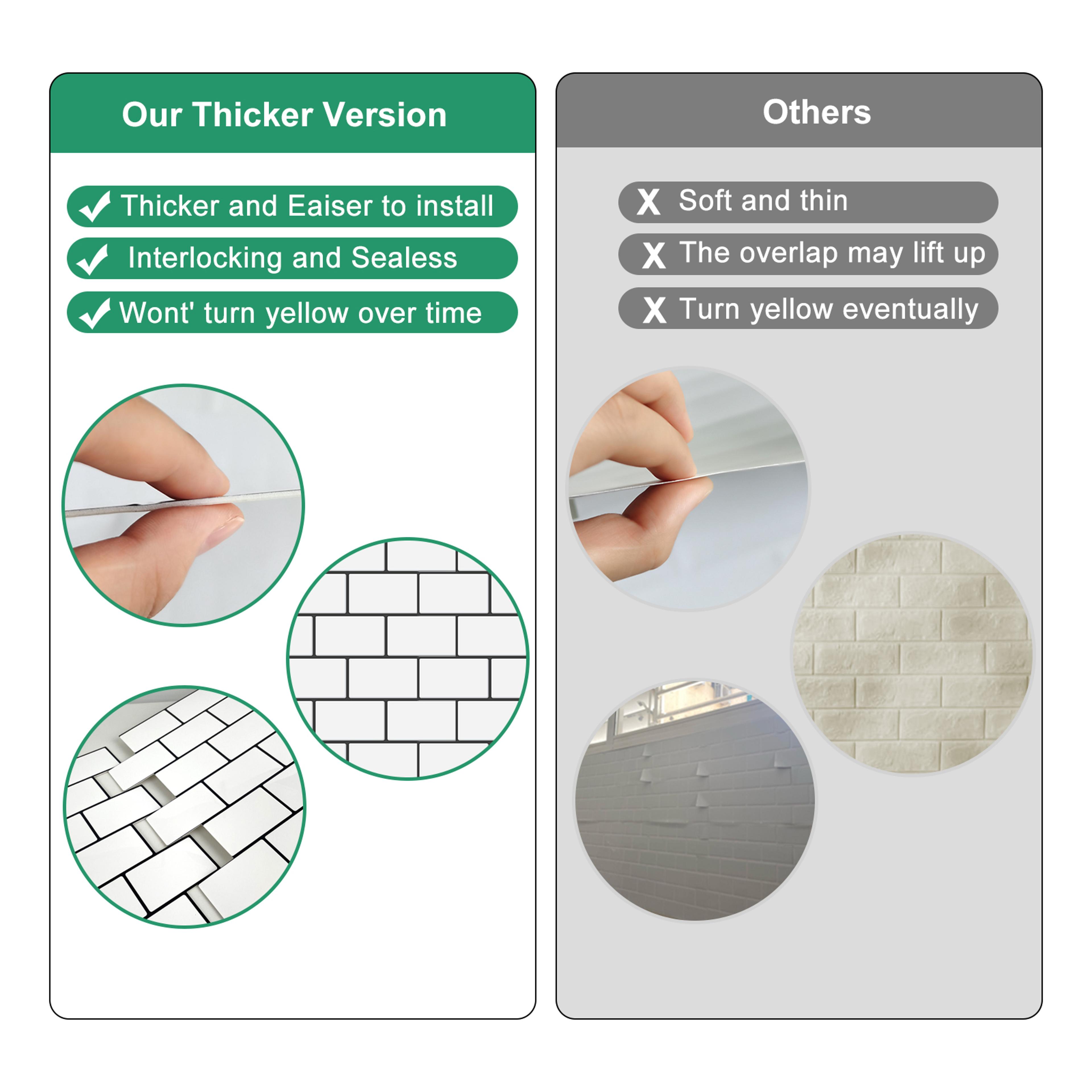 Brick Peel And Stick Wallpaper Subway Tile Wall Decals For Kitchen Bathroom Decor 4