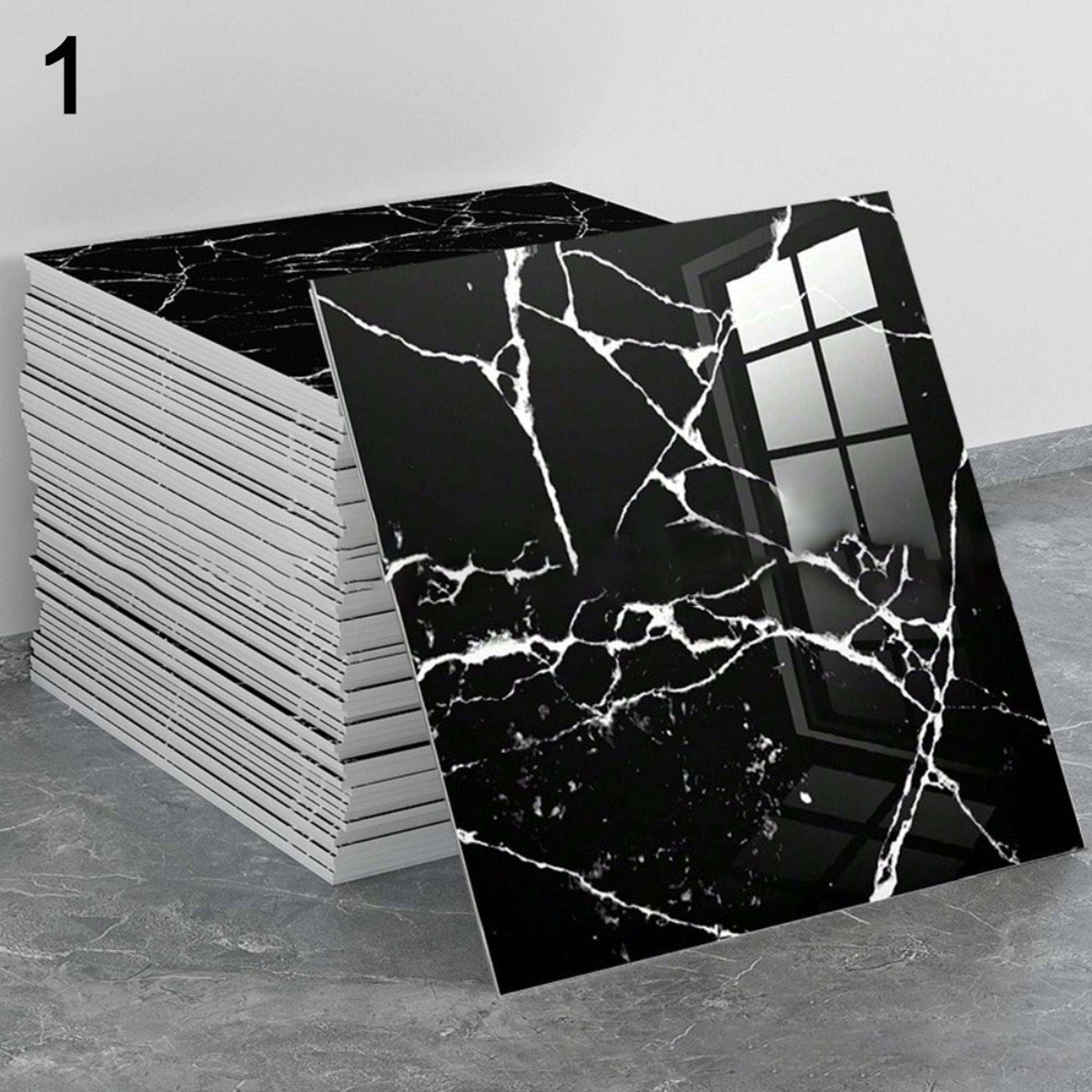 Wall Tiles Peel And Stick Marble Pattern Waterproof DIY Home Decor Stickers 9