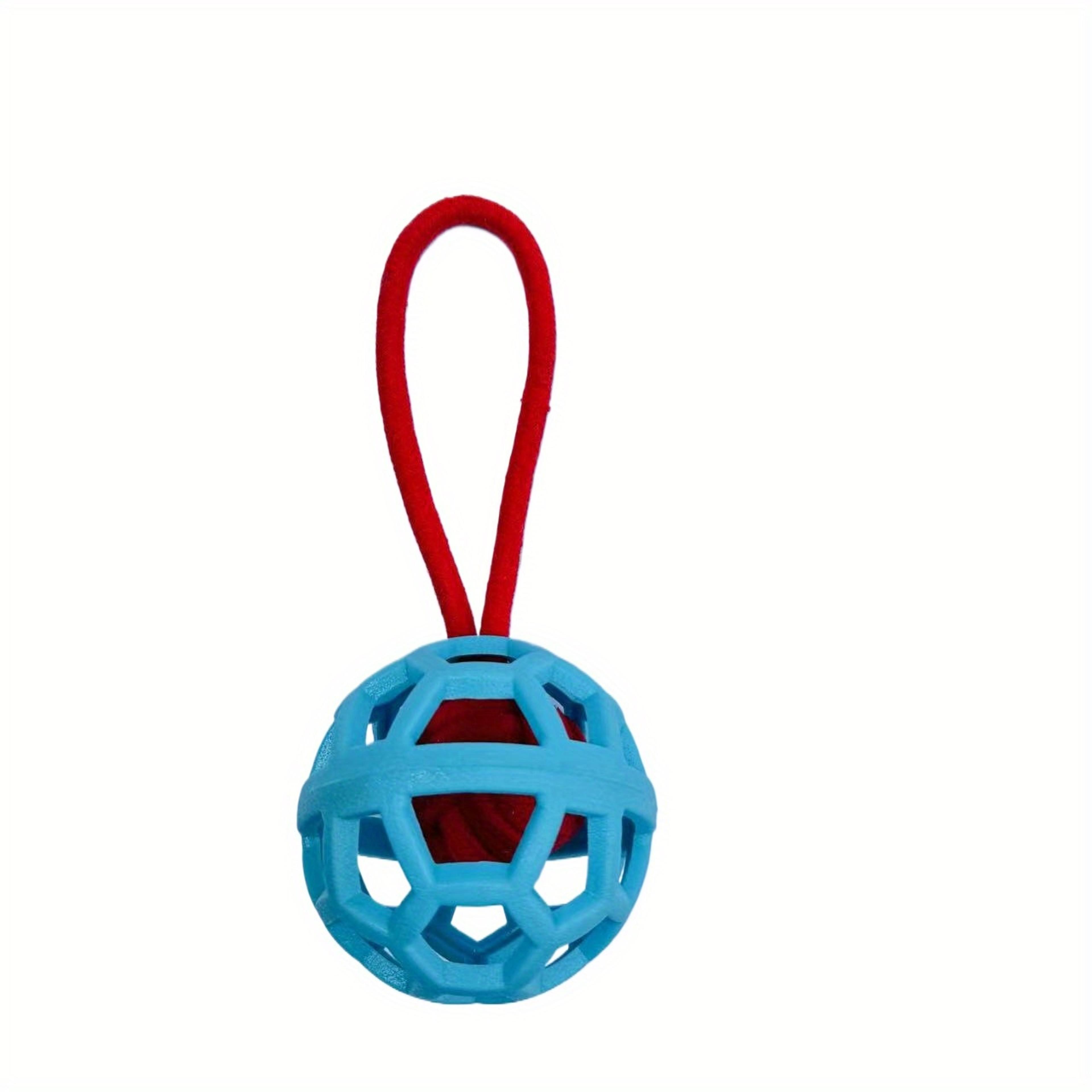 Durable TPR Dog Chew Ball With Rope Handle Interactive Training Toy 7