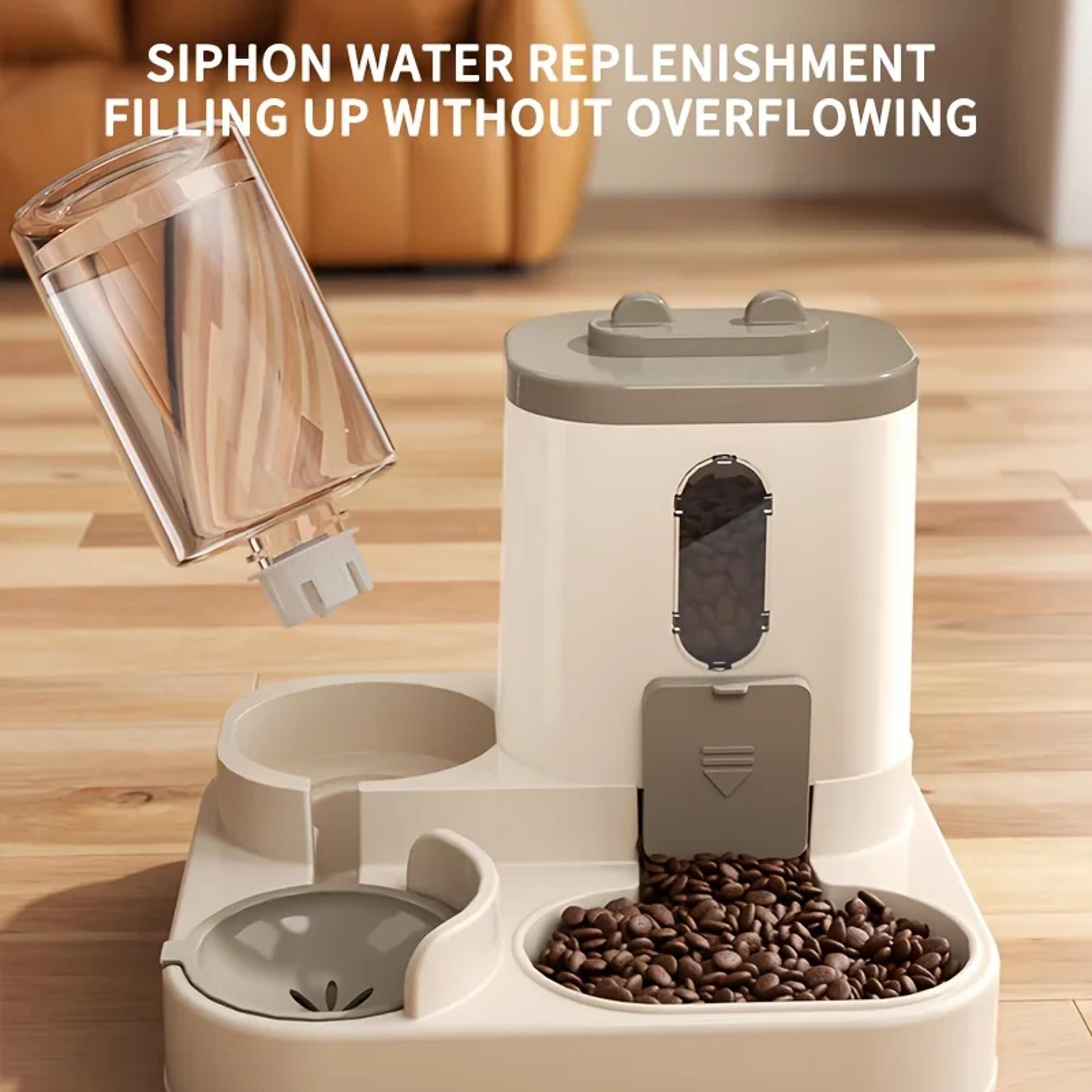Automatic Cat Feeder And Water Dispenser Gravity Pet Feeding Station 0