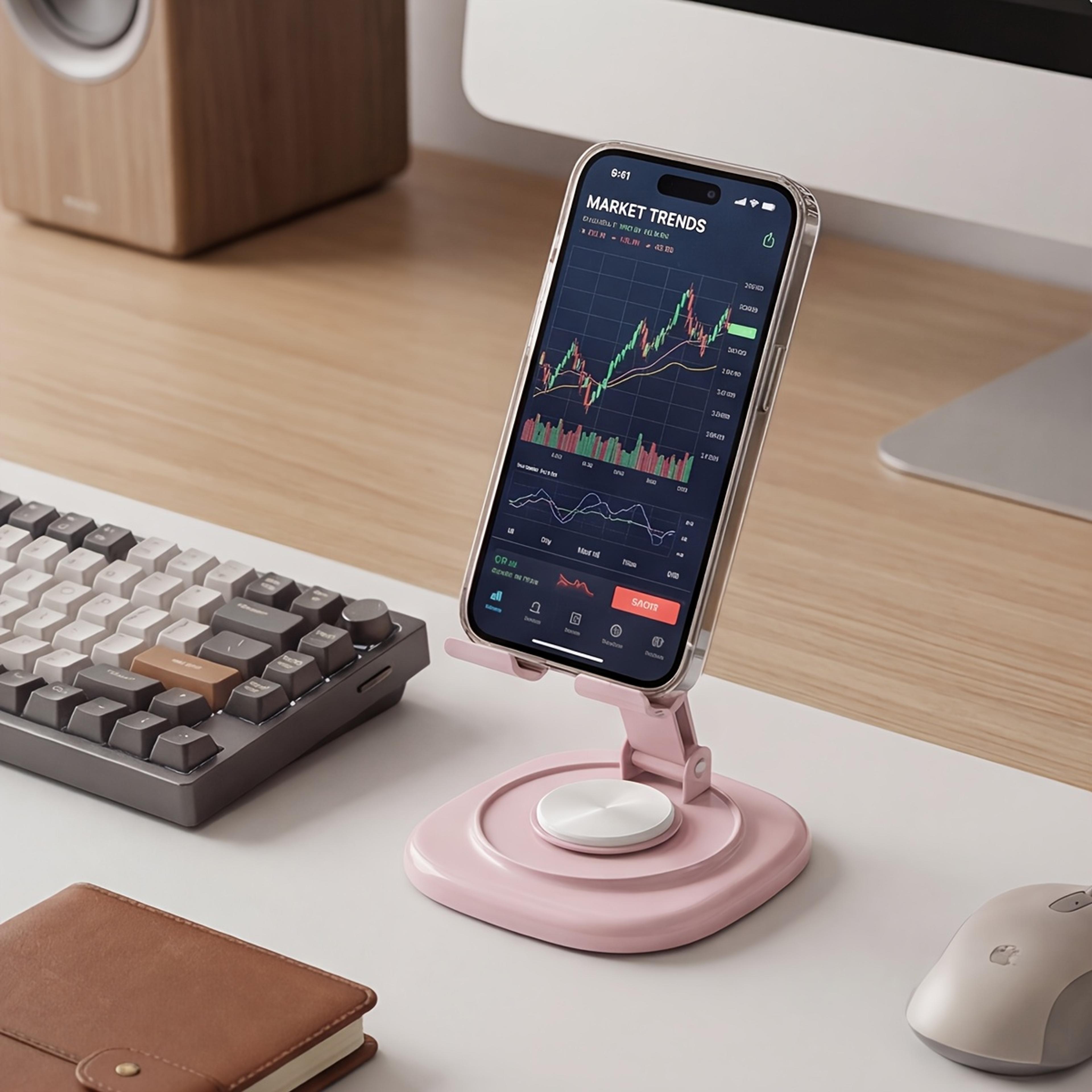 Rotating Folding Phone Stand Adjustable Portable Desk Holder For Office And Home 0