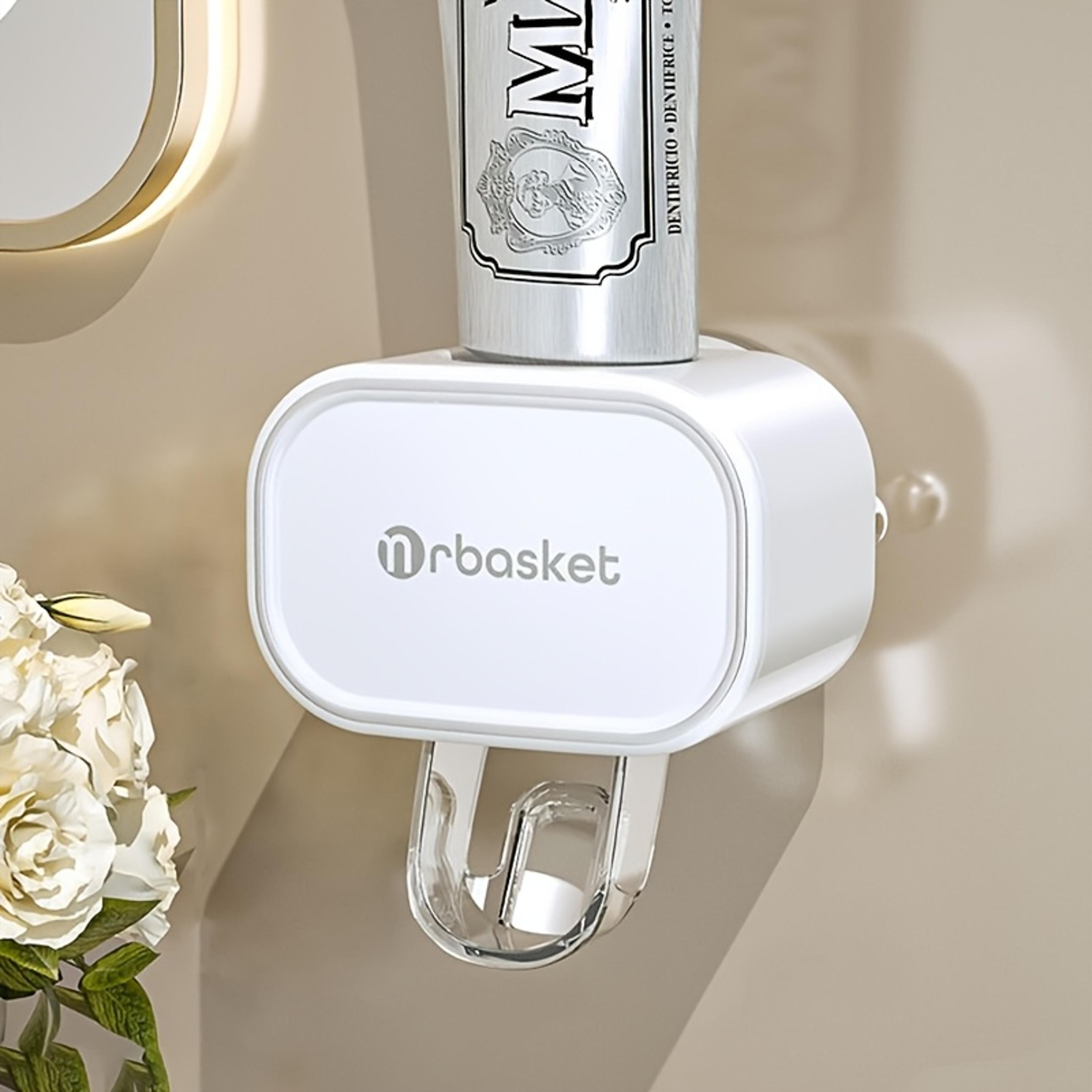 Automatic Toothpaste Dispenser Wall Mounted Toothpaste Holder With No Drill Suction Design 3