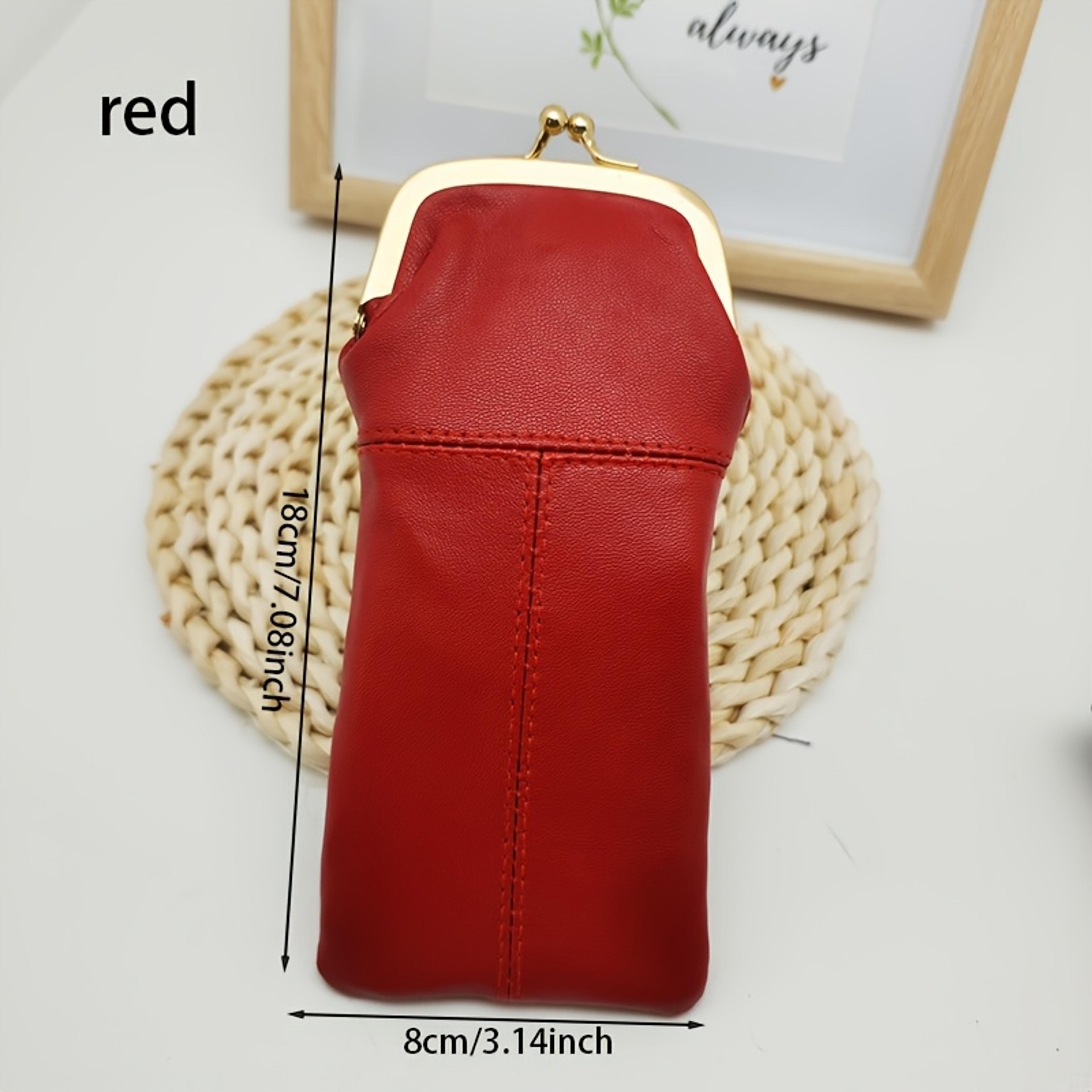Premium Faux Leather Eyeglasses Case With Snap Closure Stylish Eyewear Storage Pouch 5