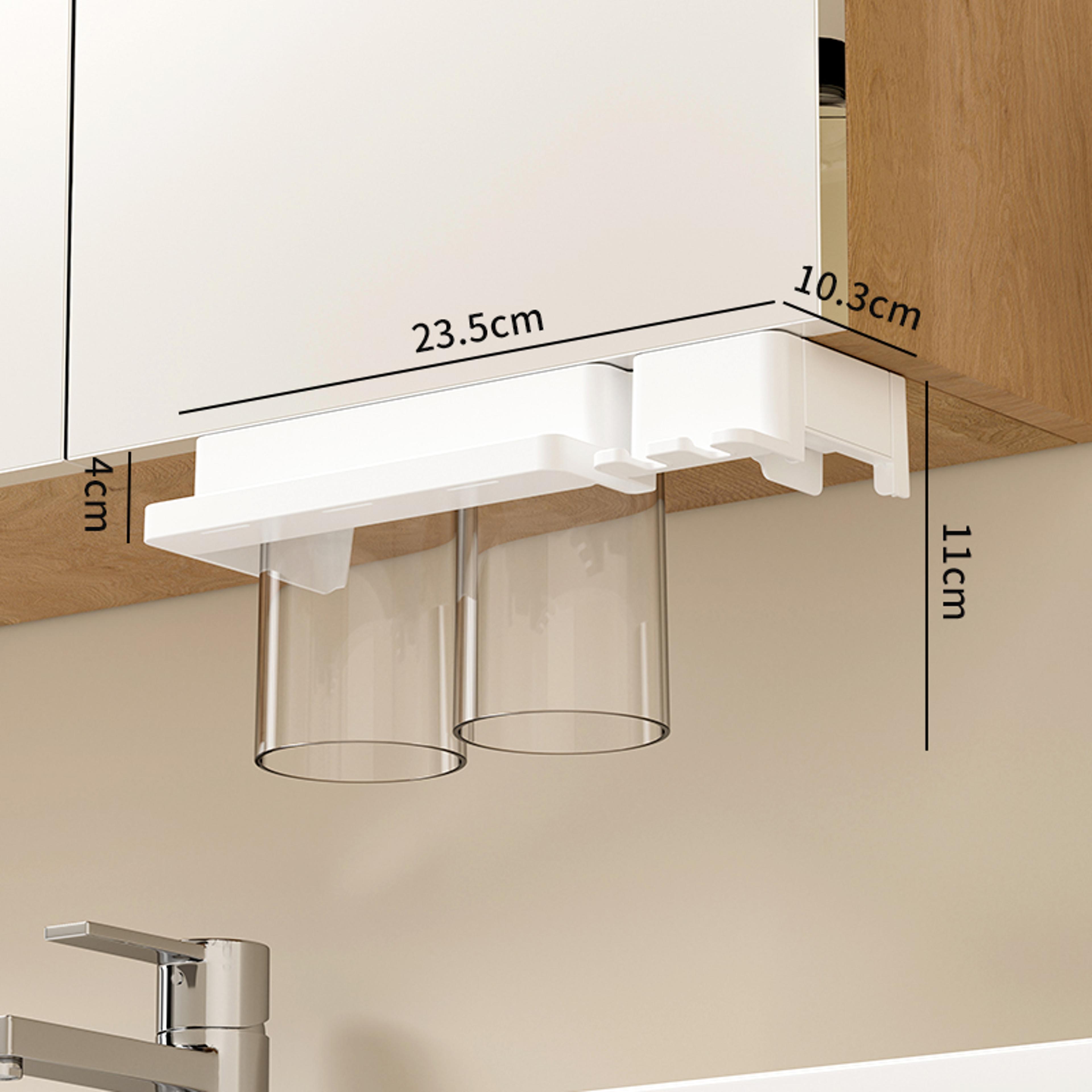 Bathroom Storage Rack Mirror Organizer With Toothbrush Holder 6