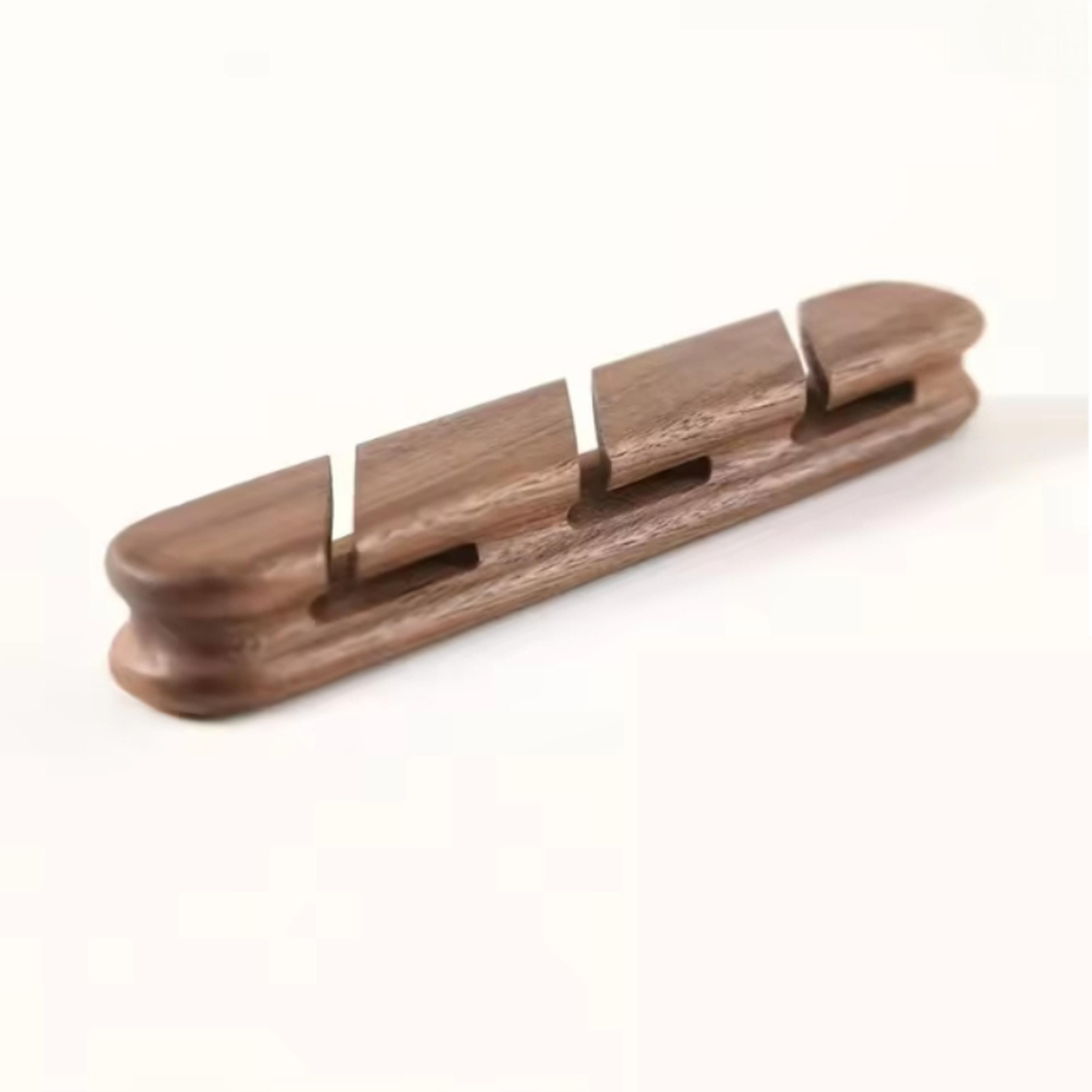 Solid Wood Cable Clips Self Adhesive Cable Organizer For Desk Cord Management 5