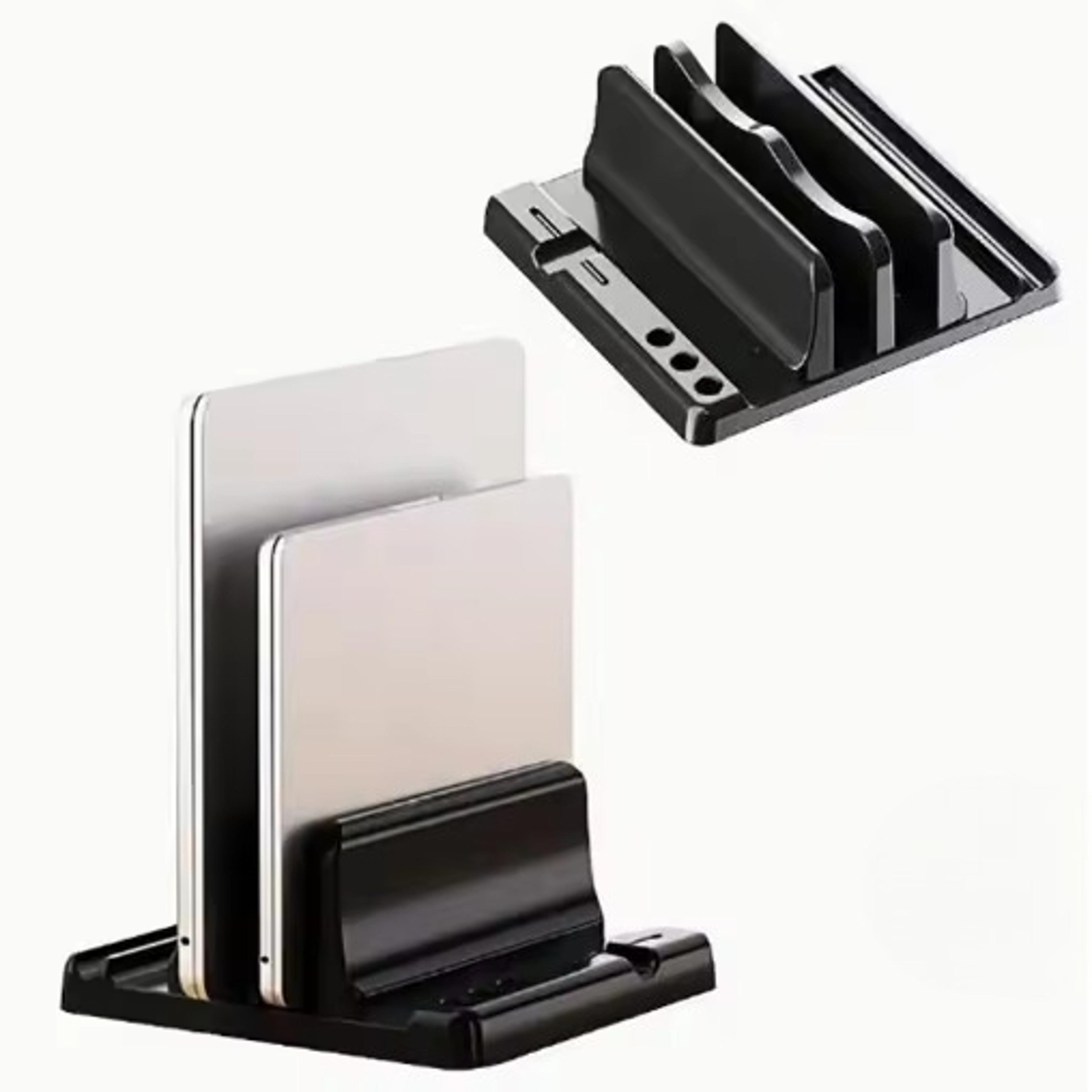 Vertical Laptop Stand With MacBook Holder And Desk Organizer 1