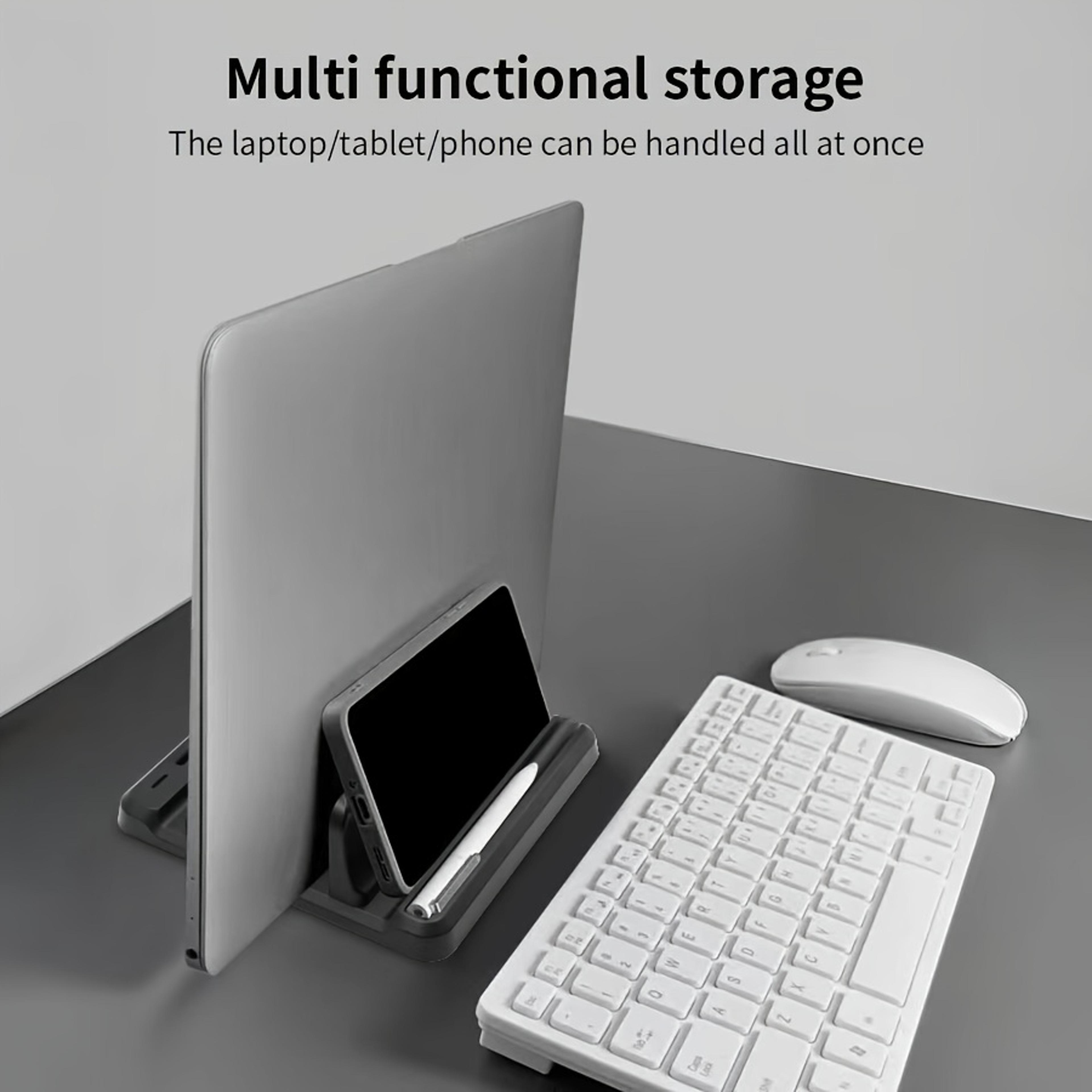Vertical Laptop Stand With MacBook Holder And Desk Organizer 2