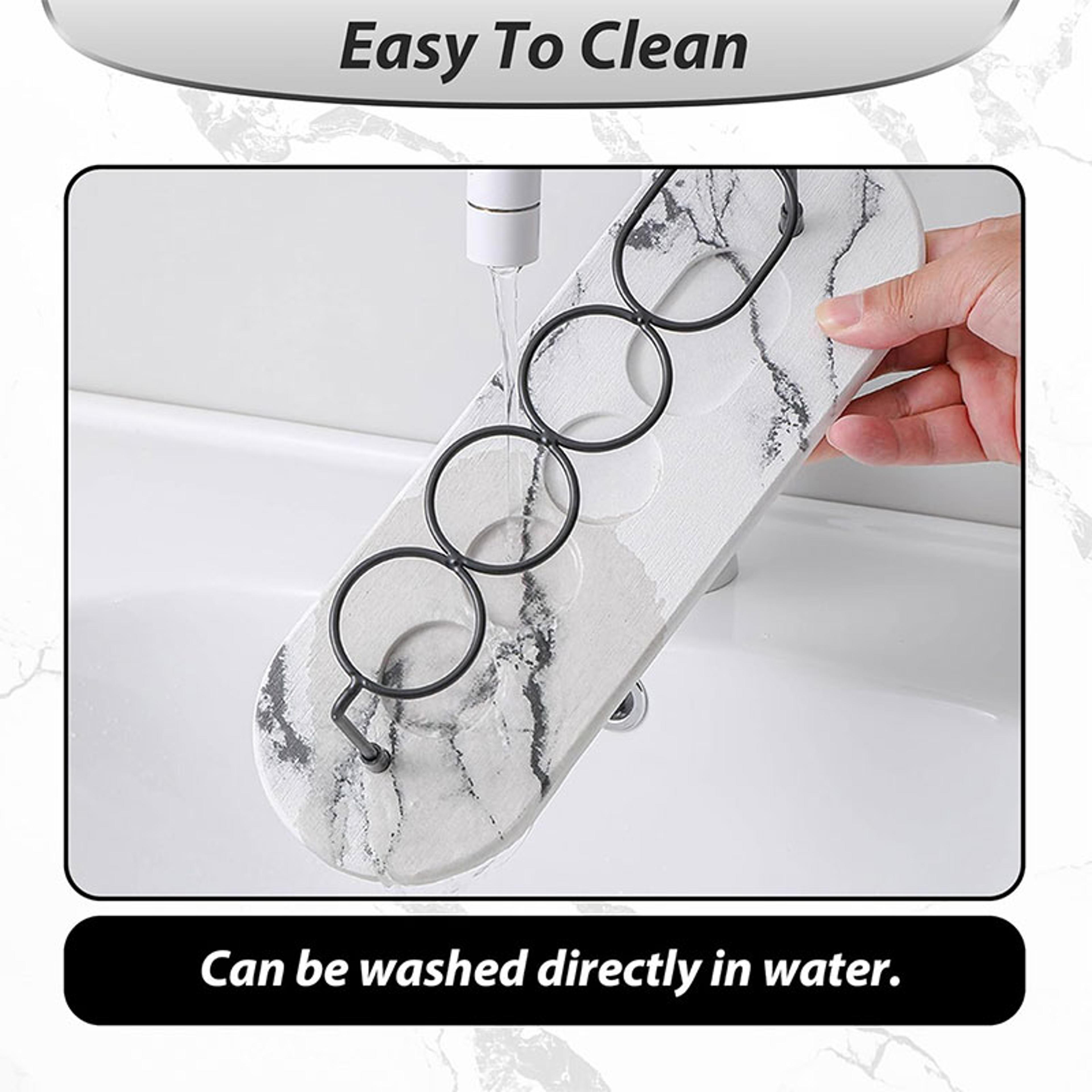 Electric Toothbrush Holder With Diatomite Toothbrush Holder Base Quick Drying Bathroom Organizer 4