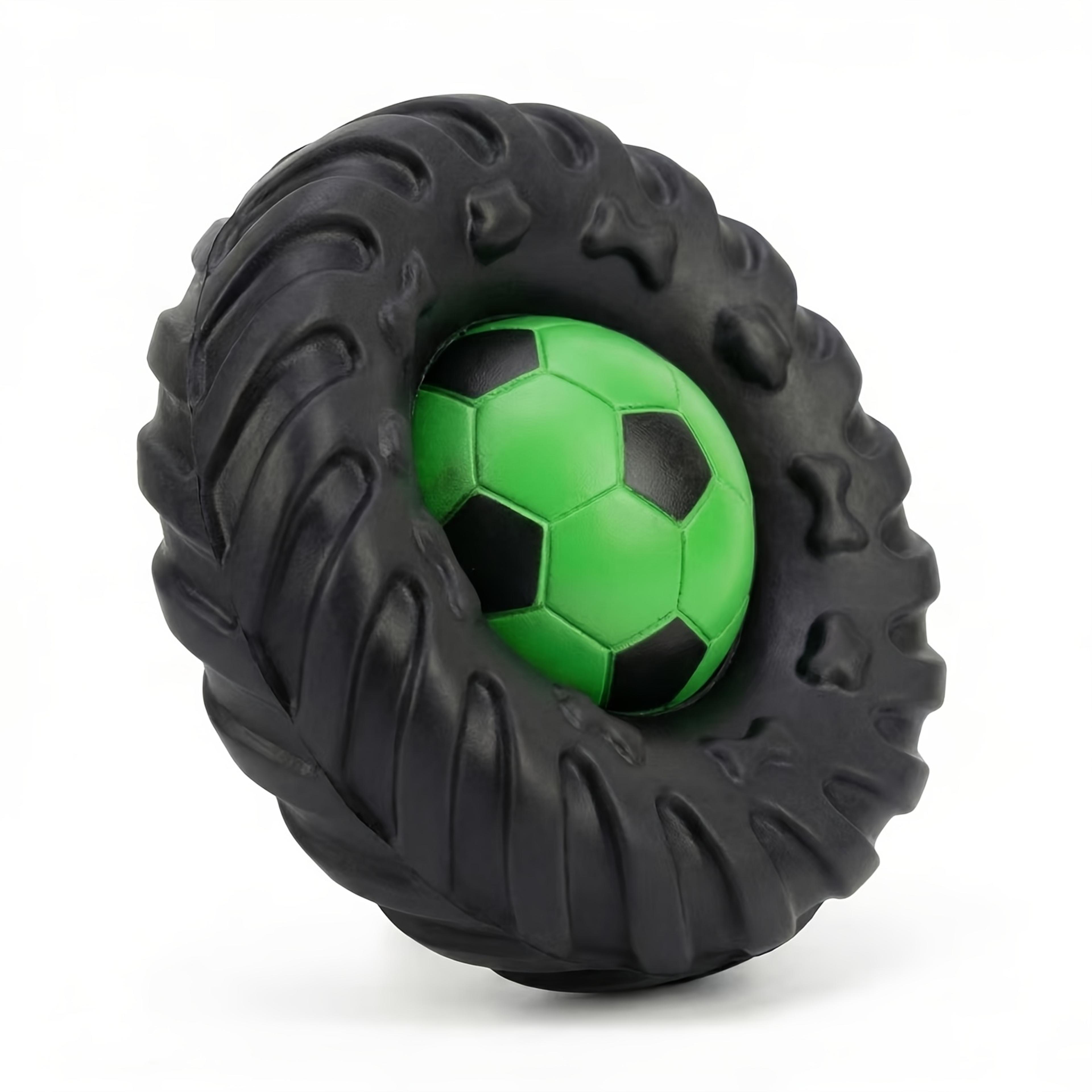Tire Shaped Dog Chew Toy Squeaky Interactive Toy For Aggressive Chewers 6