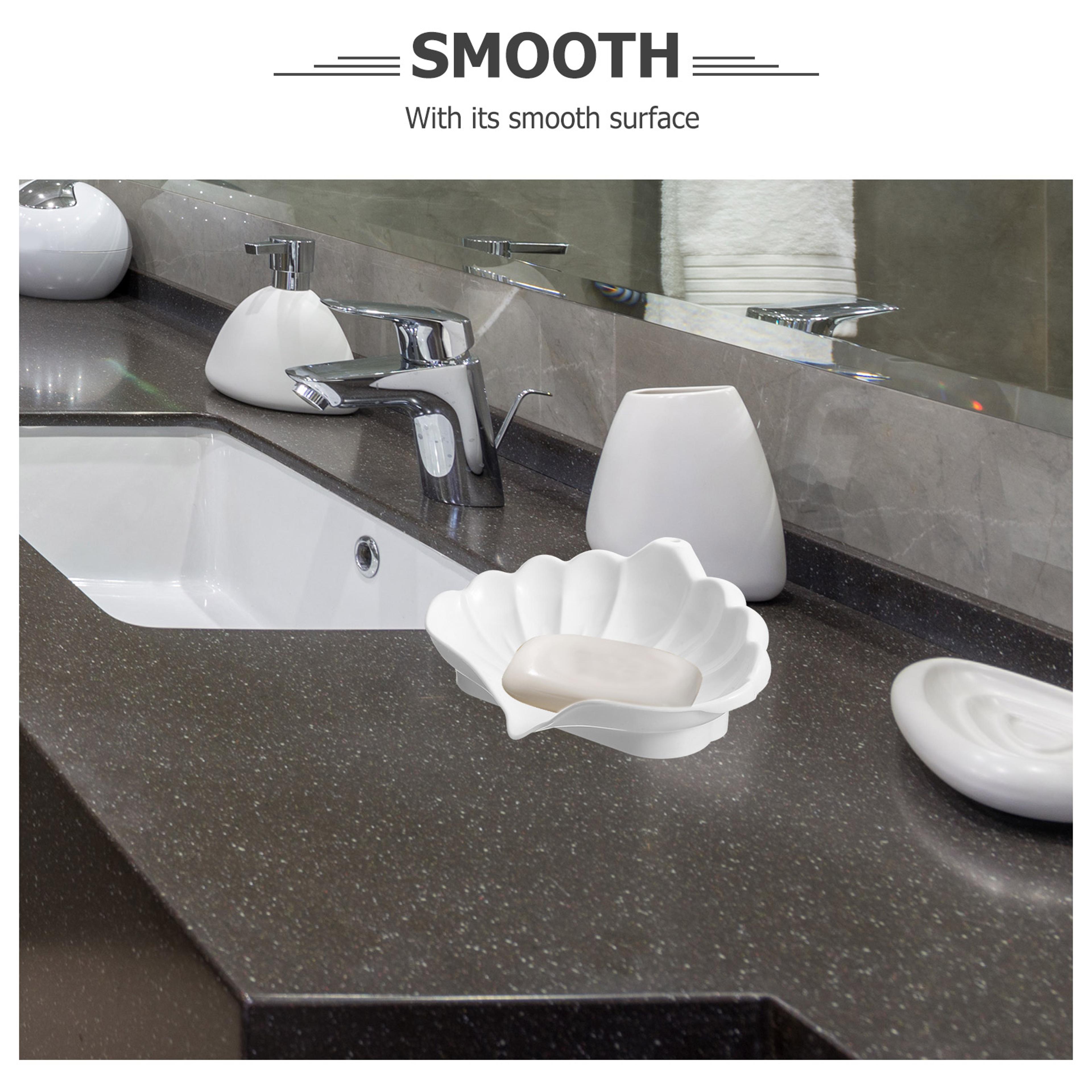Seashell Non Slip Soap Holder For Bathroom Self Draining Soap Dish 2