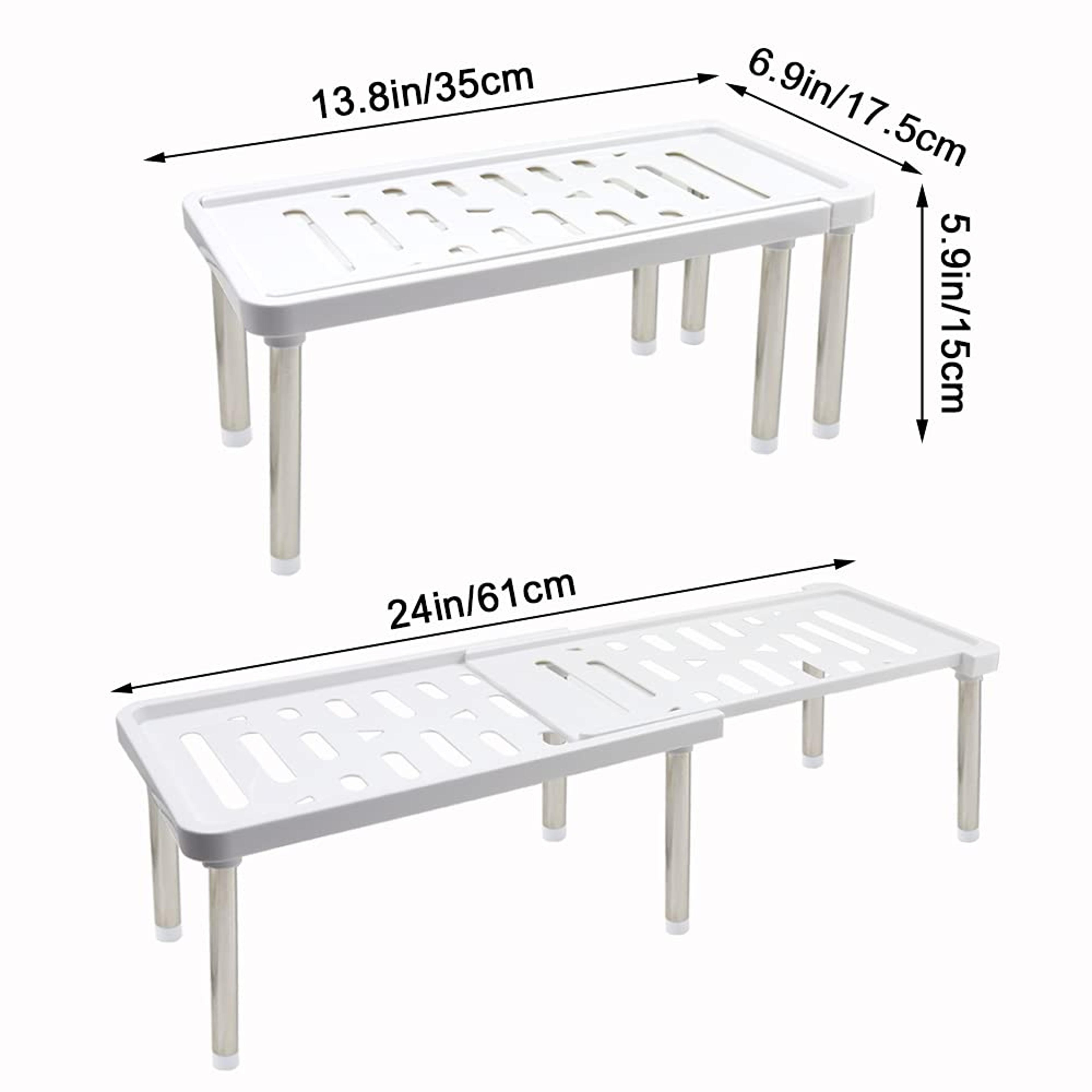 Retractable Shelf Organizer Stainless Steel Kitchen Storage Rack For Seasoning Bottles 5