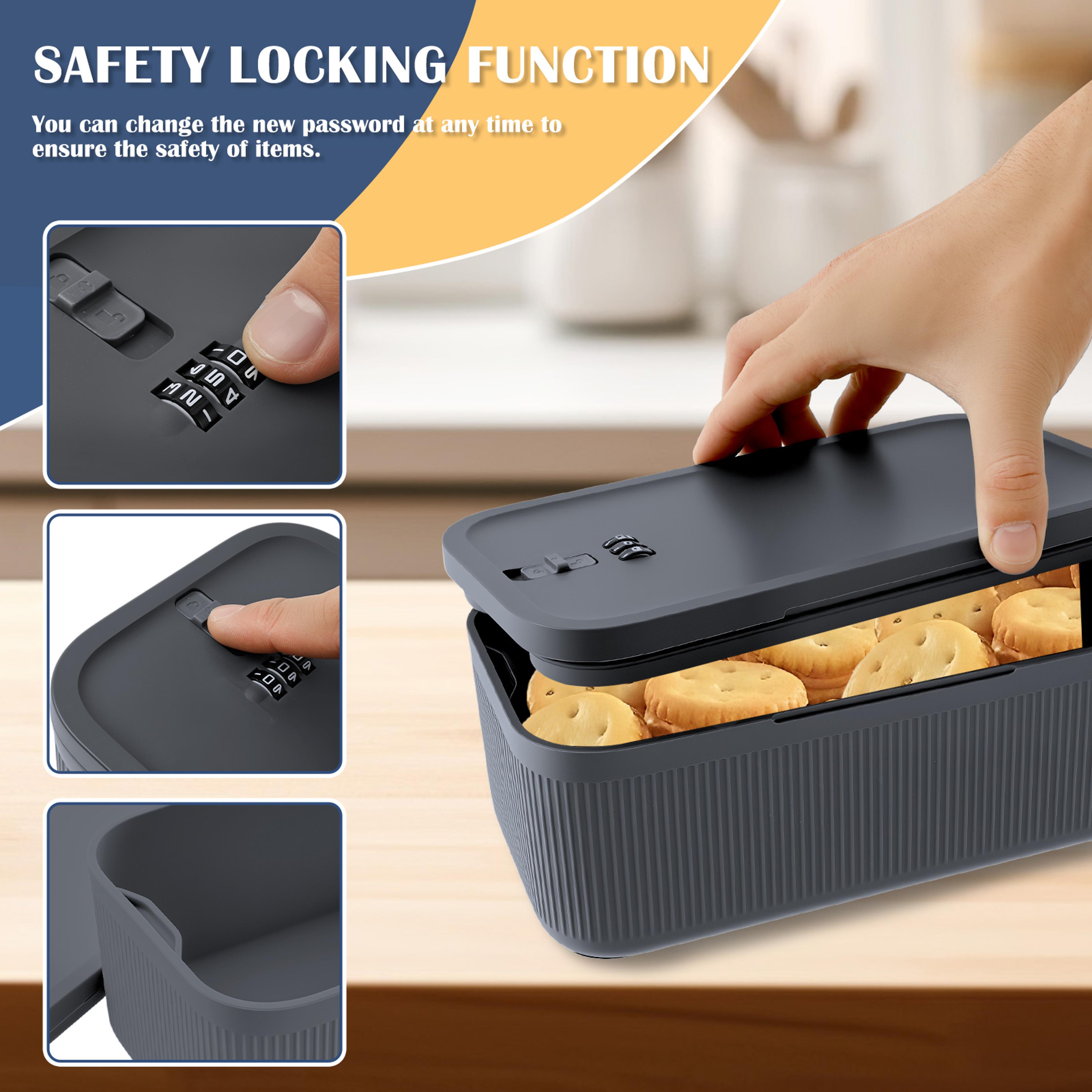 Lockable Storage Box Portable Safe Box For Food And Personal Items 5