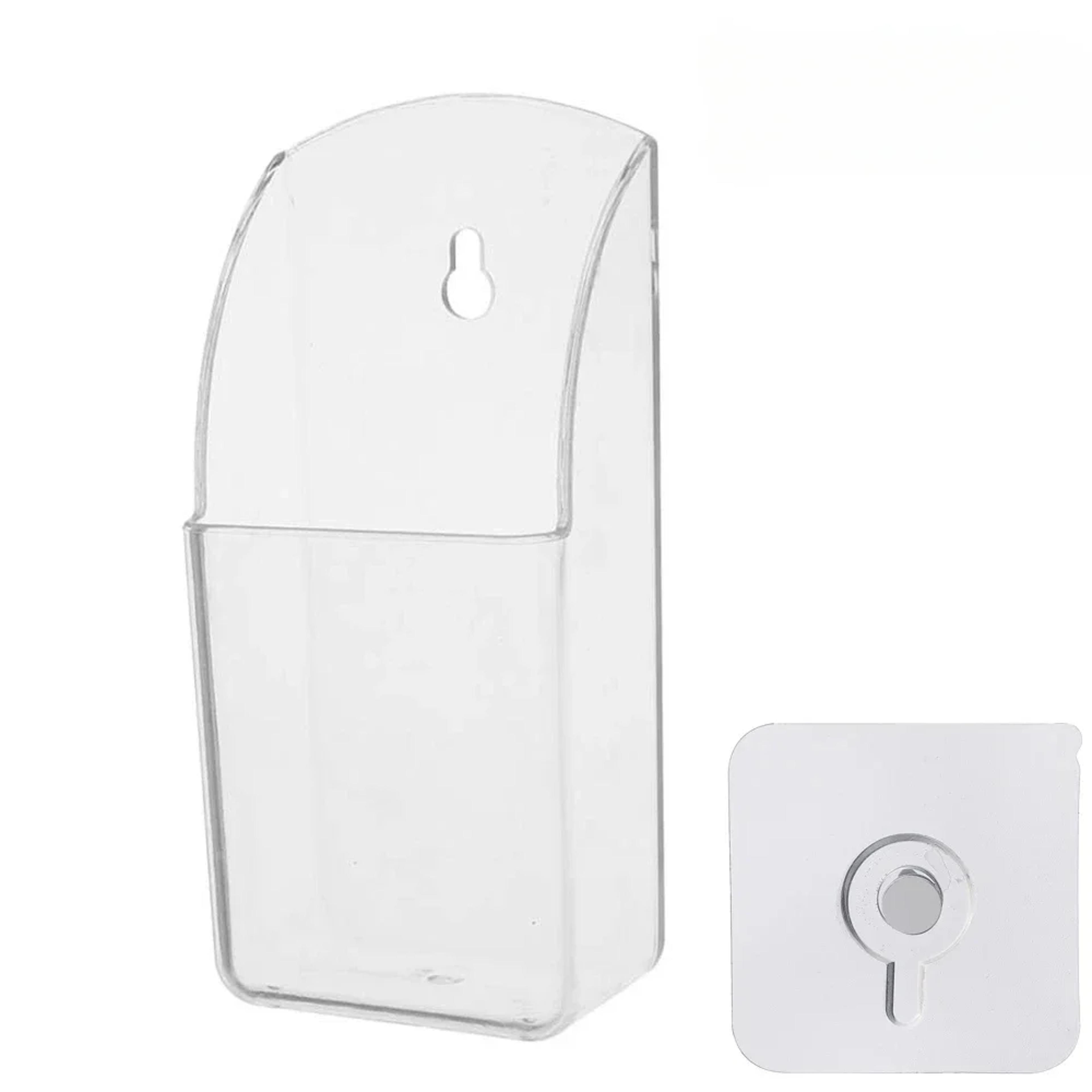 Transparent Acrylic Remote Control Holder Wall Mounted Storage Box For TV AC Remotes 6
