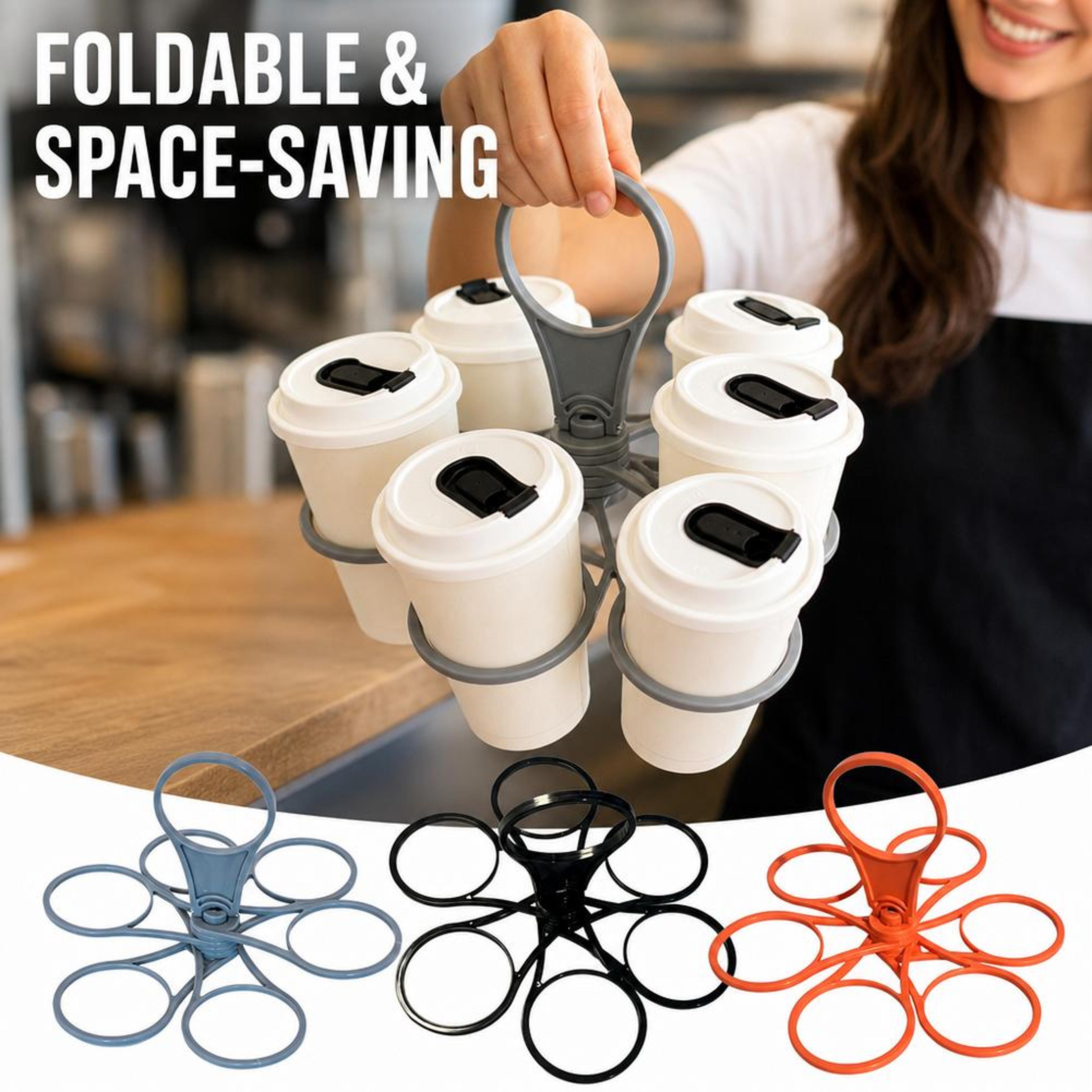 Portable Folding Beverage Rack With Handle For Parties And Outdoor Drinks 2