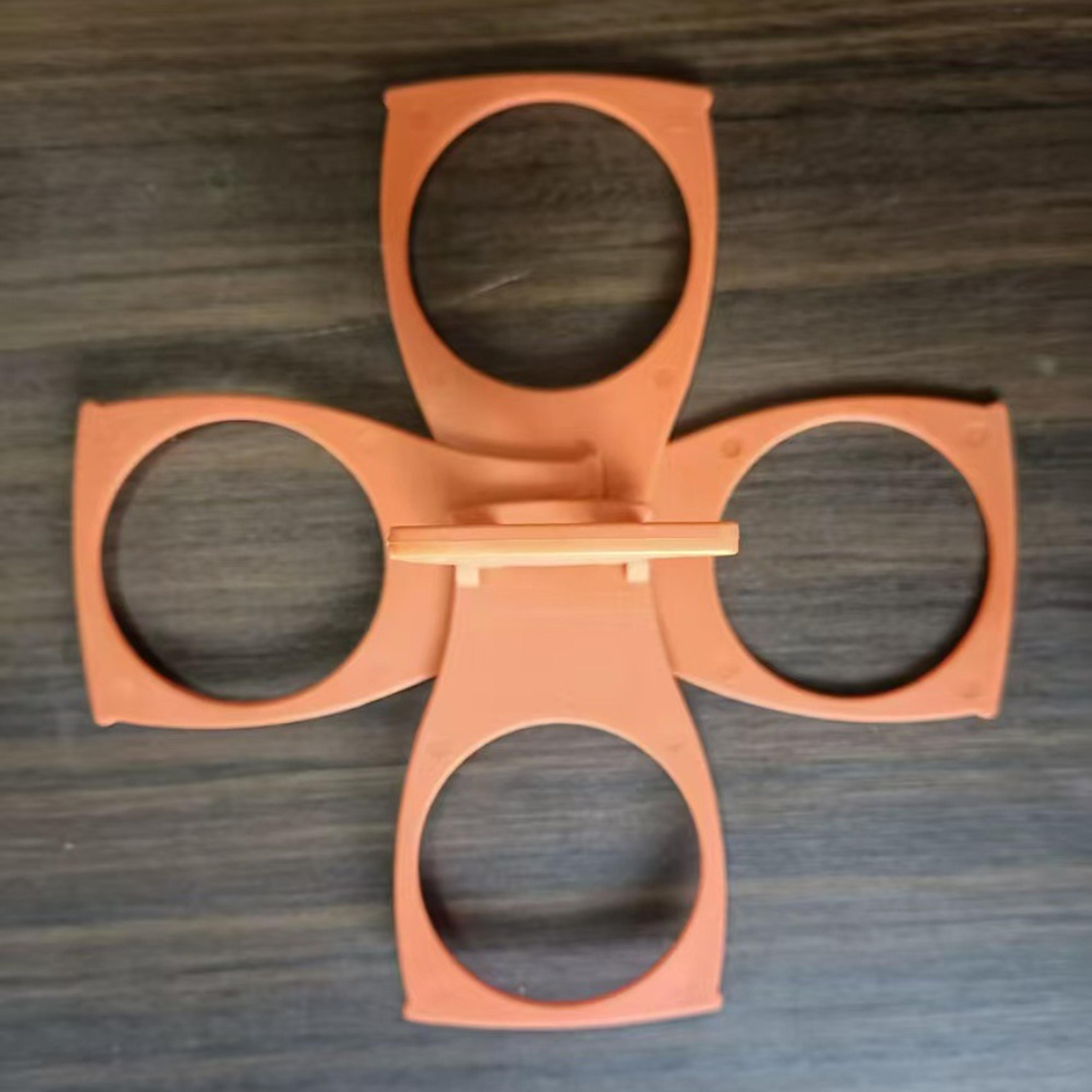 Foldable Cup Holder Rotating 4 Cup Carrier Portable Camping Drink Organizer 9