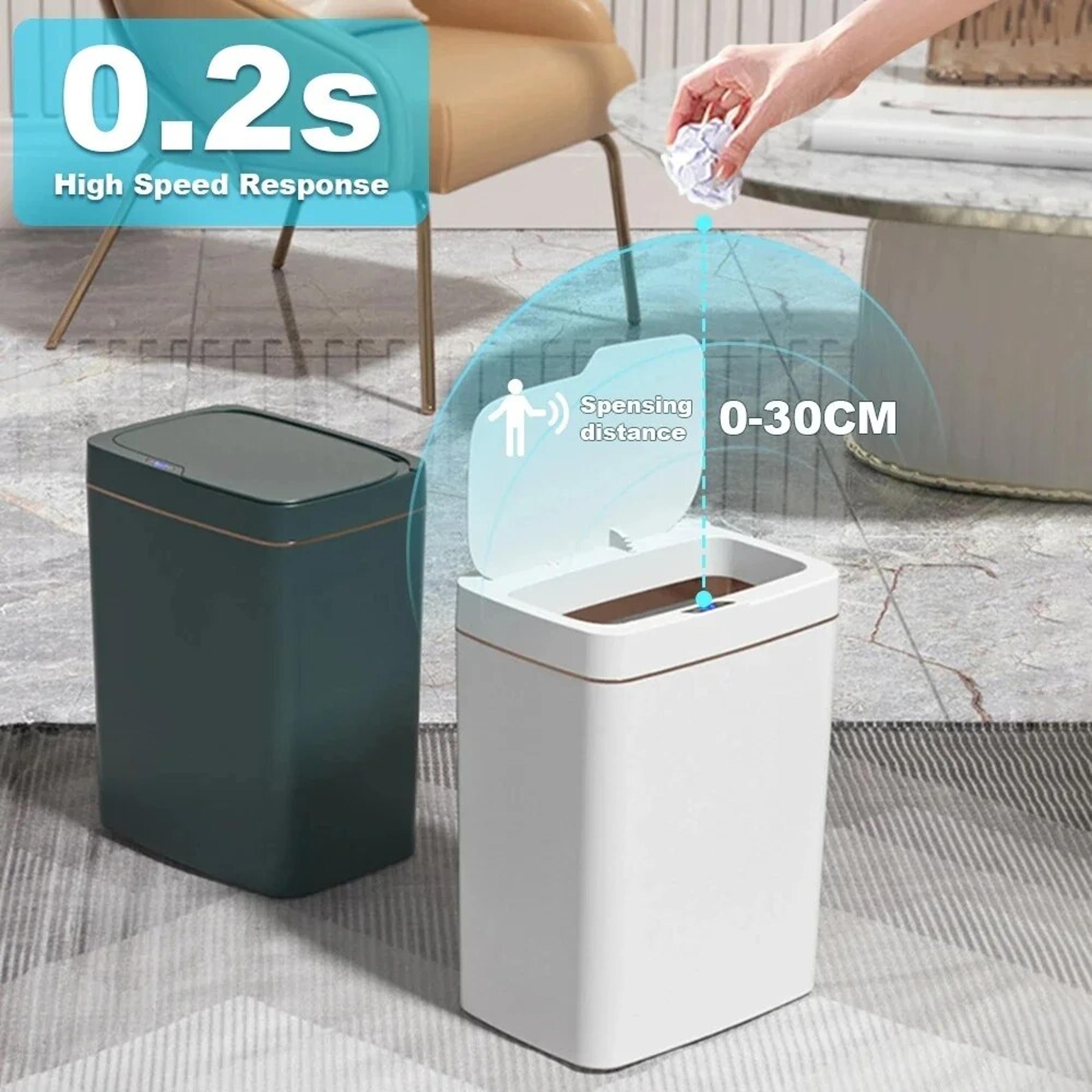 Smart Bathroom Trash Can With Touchless Sensor And Automatic Bagging 1