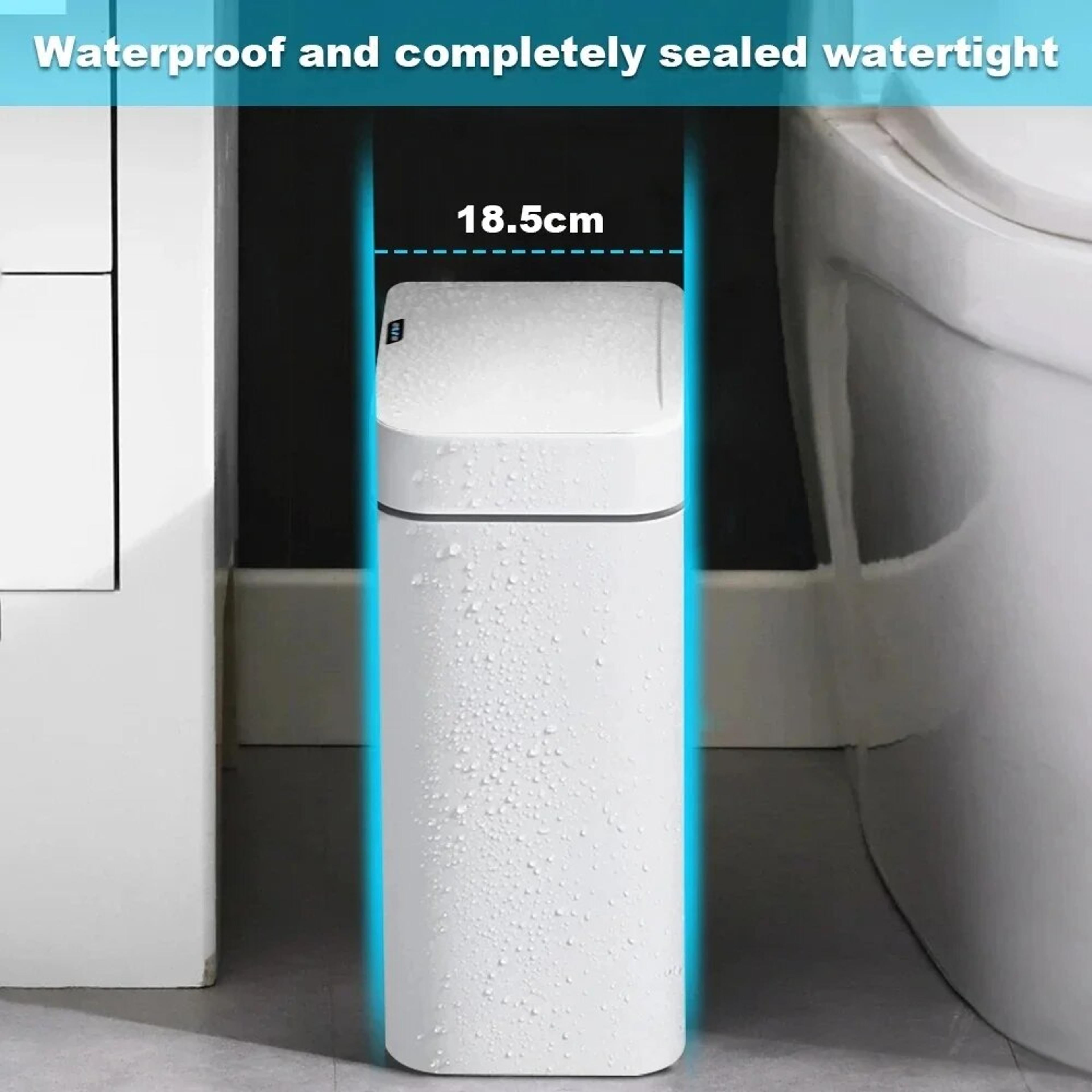 Smart Bathroom Trash Can With Touchless Sensor And Automatic Bagging 2