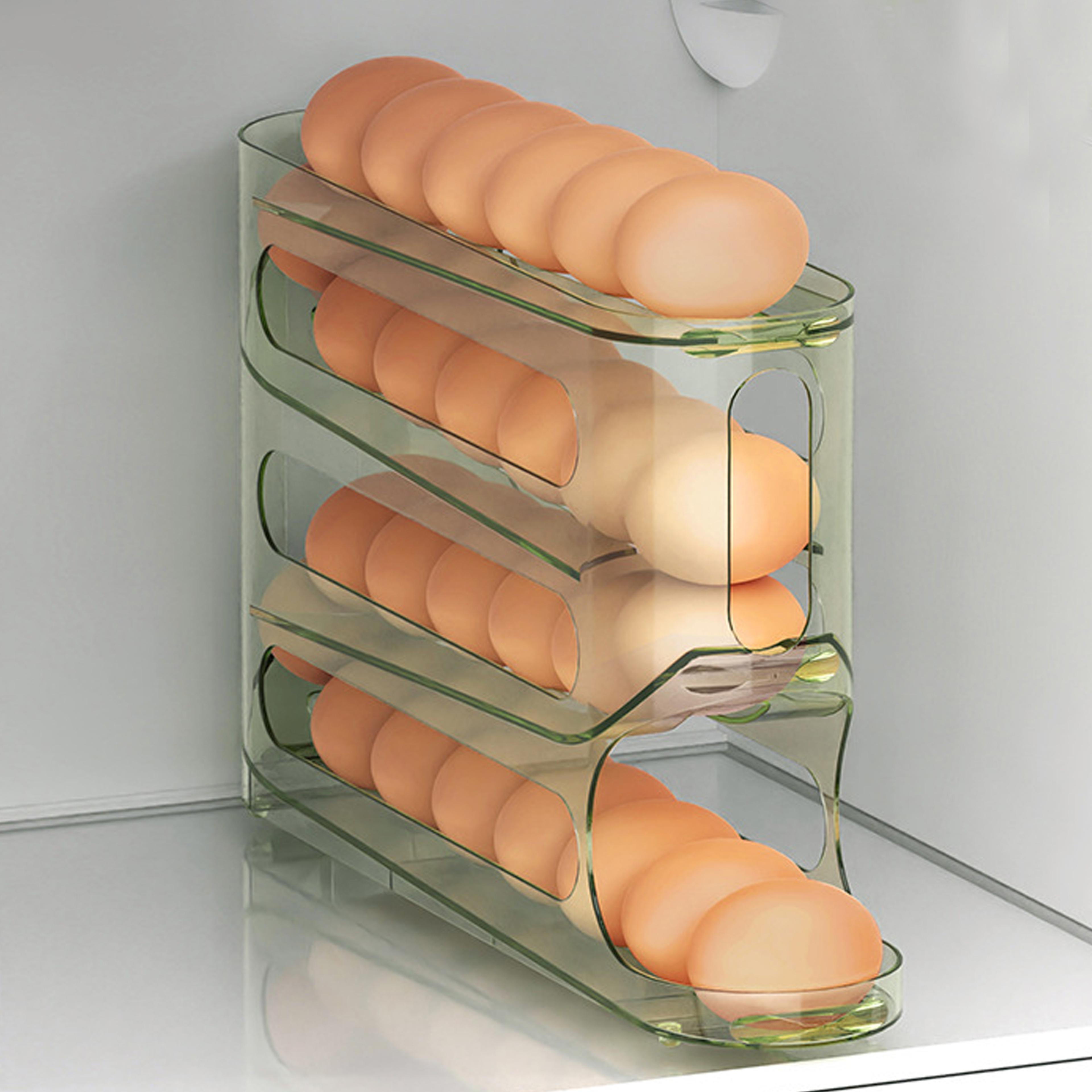 Egg Holder For Fridge Automatic Rolling Egg Dispenser And Organizer 7