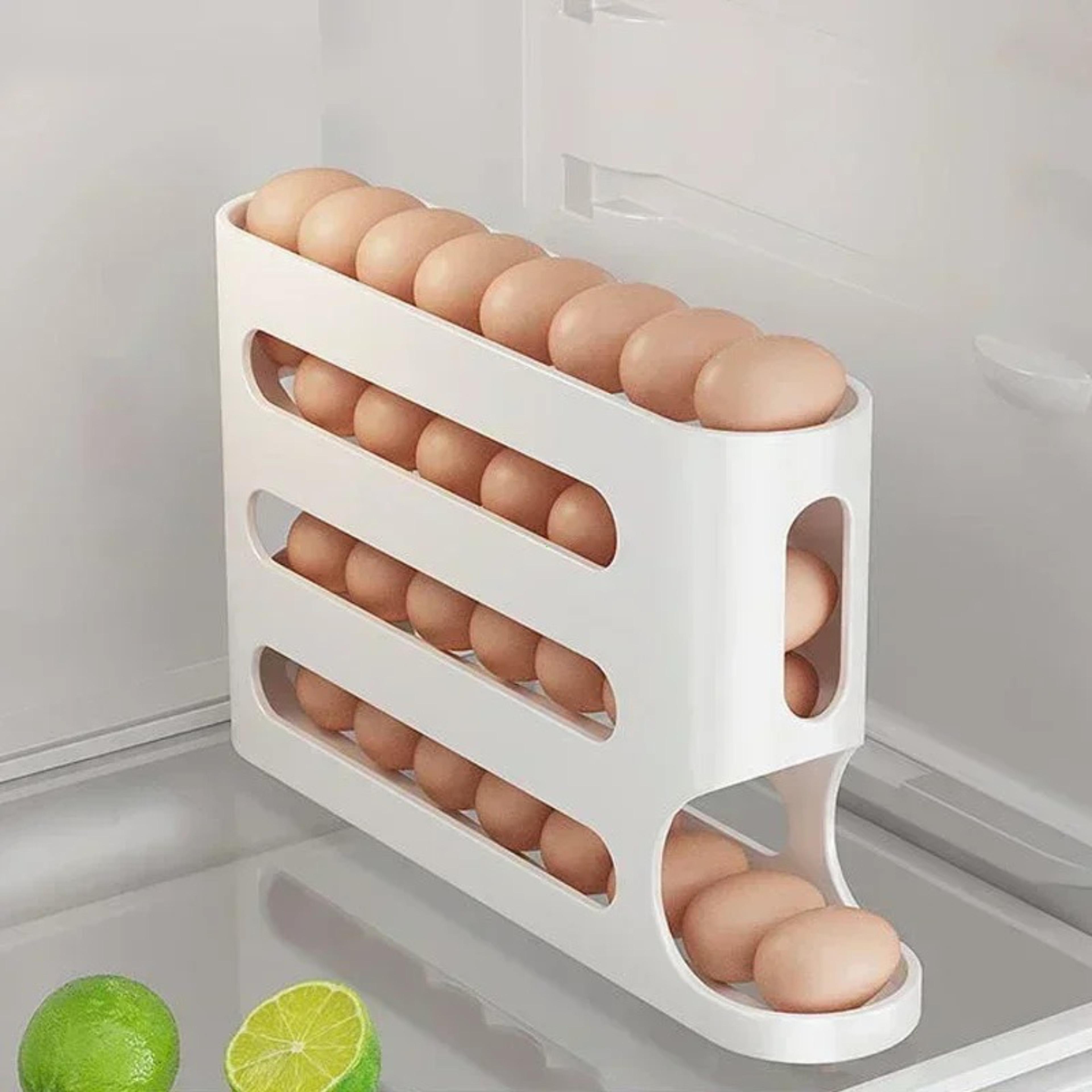 Egg Holder For Fridge Automatic Rolling Egg Dispenser And Organizer 5