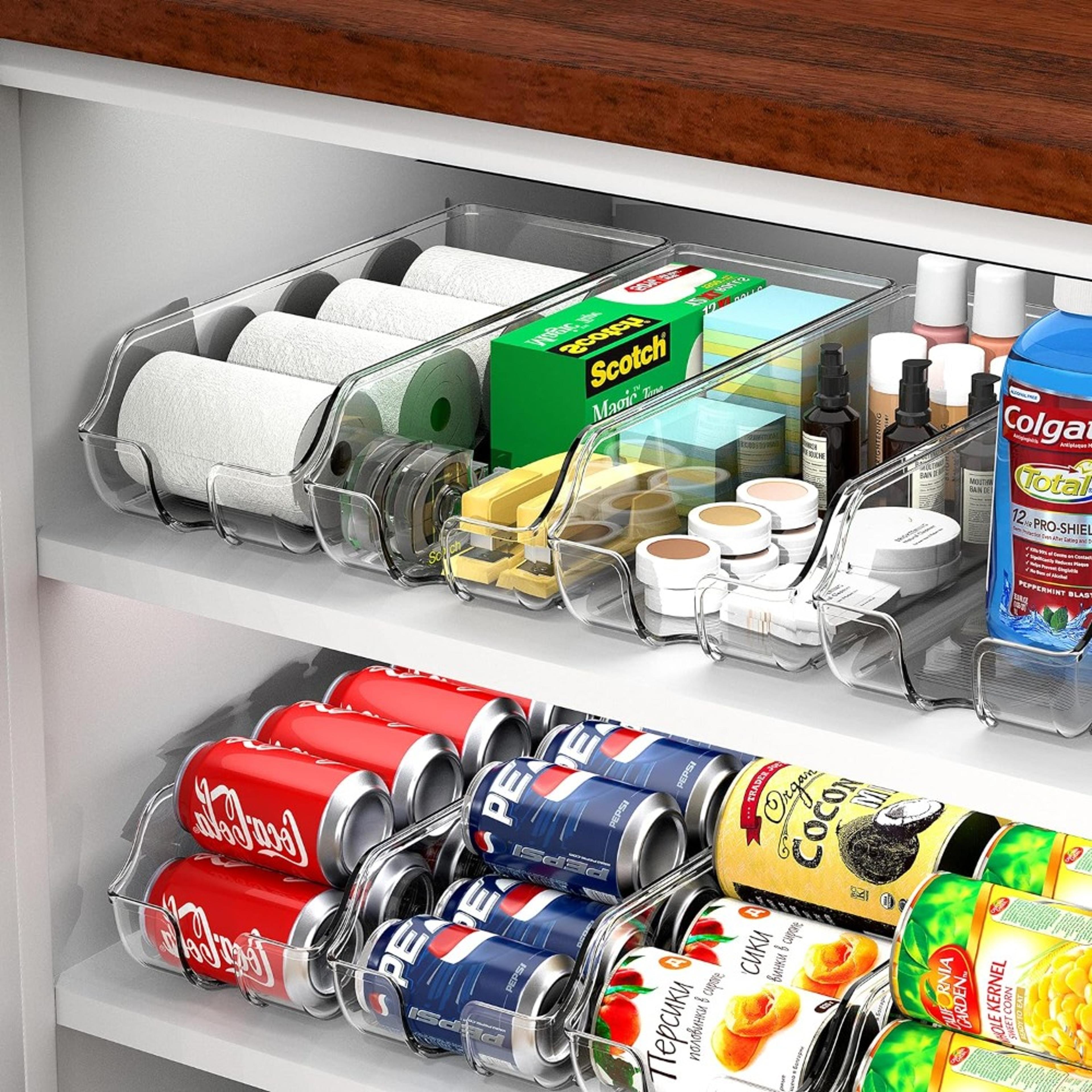 Soda Can Organizer Refrigerator Can Dispenser And Fridge Storage Rack 2