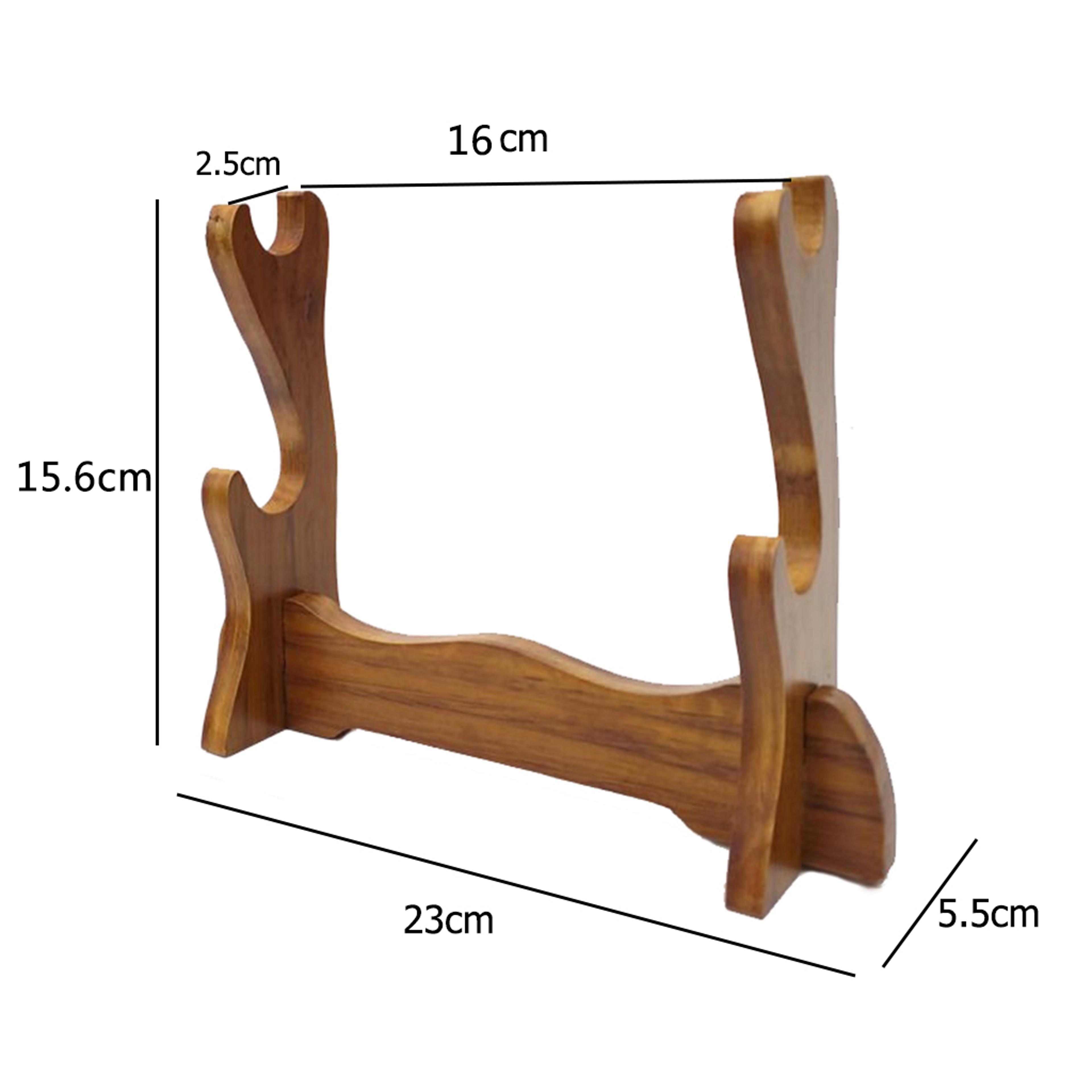 Solid Wood Katana Sword Stand Samurai Display Rack Holder 4