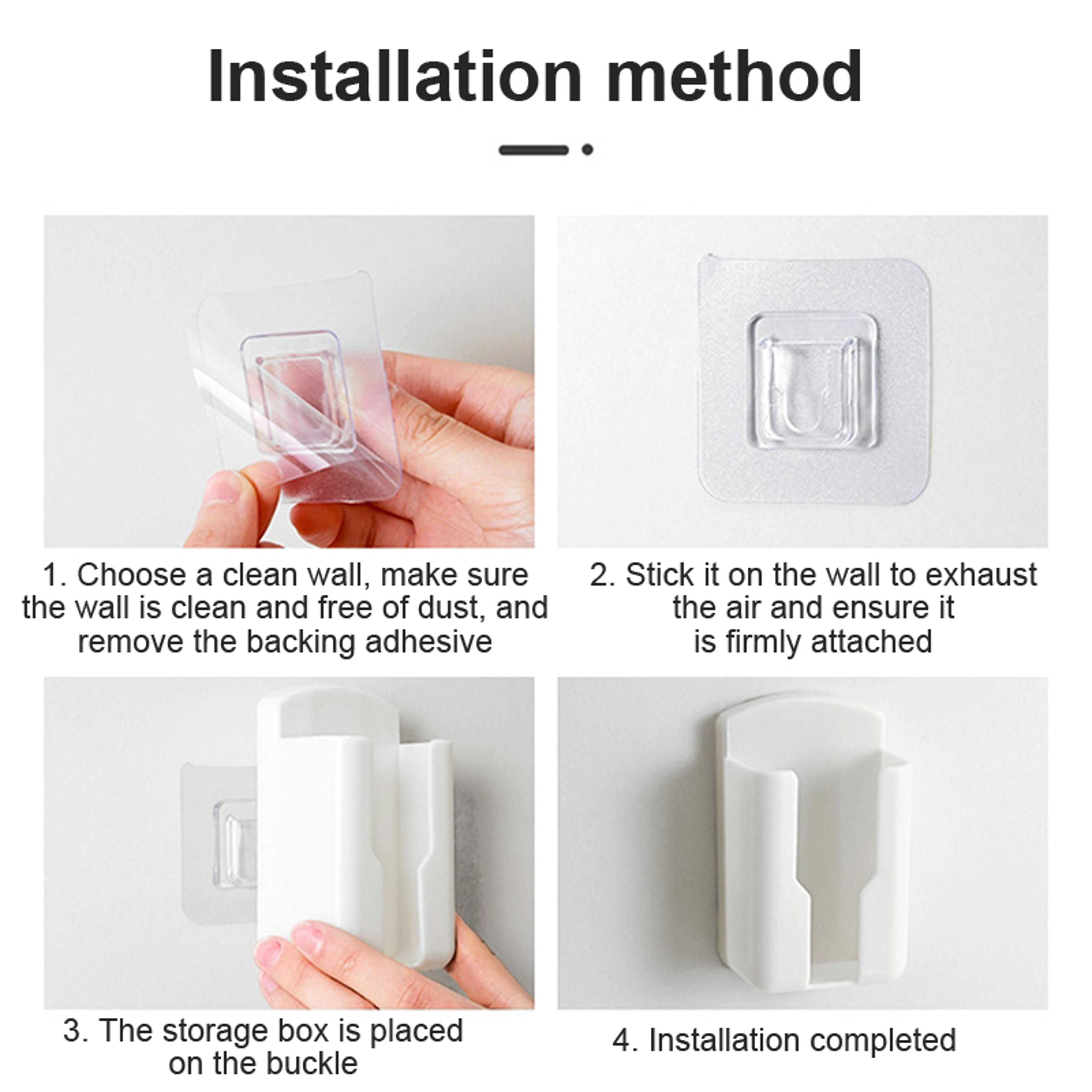 Wall Mounted Remote Control Holder Organizer AC Remote Storage Box 5