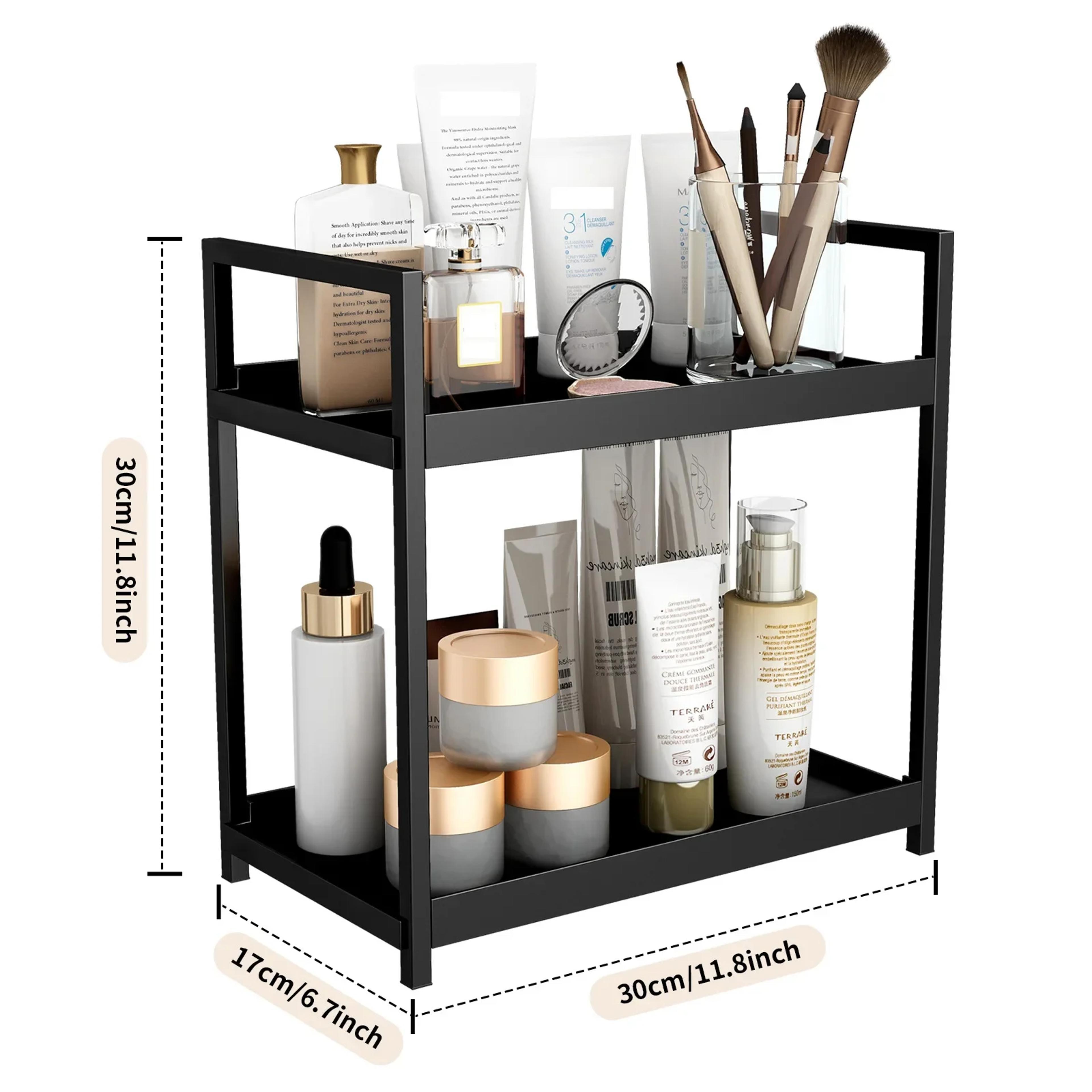 Under Sink Organizer Sliding Cabinet Storage Rack With Hooks 5