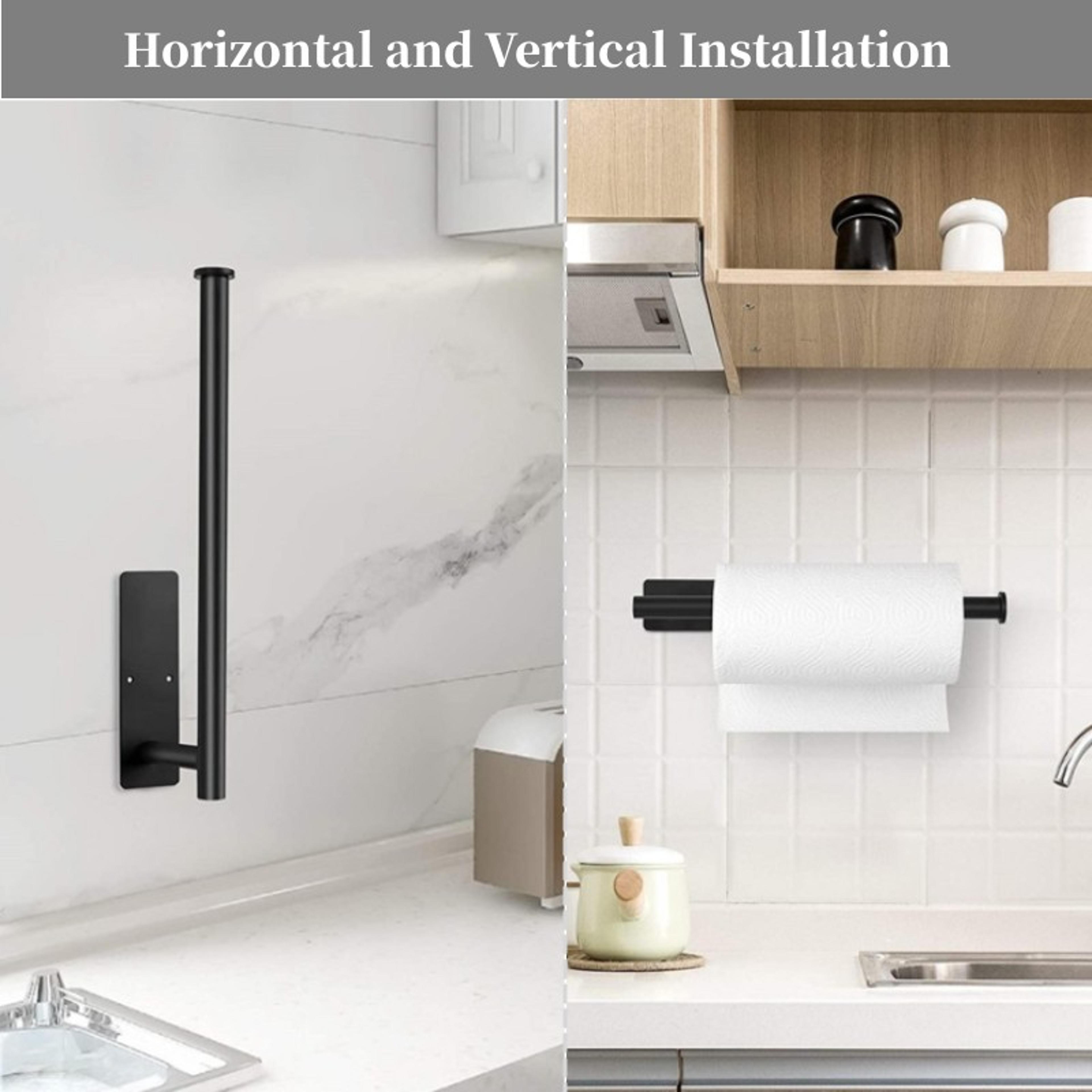 No Drill Adhesive Paper Towel Holder Kitchen Organizer 1